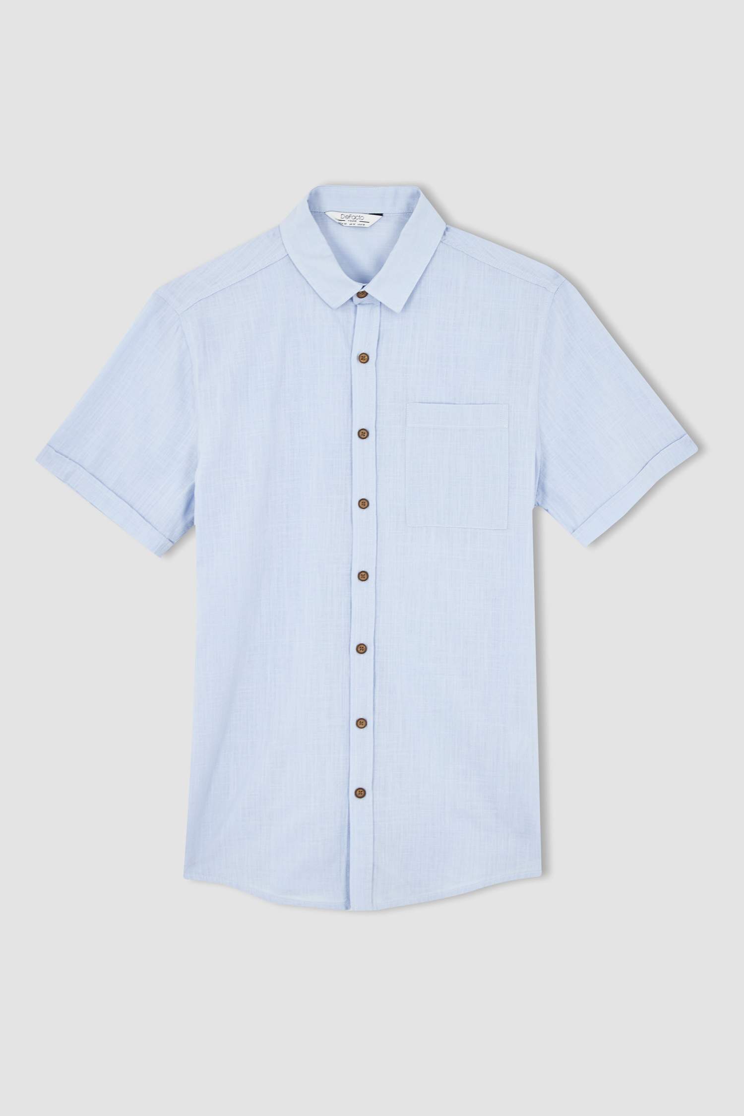 Slim Fit Basic Kısa Kollu Gömlek