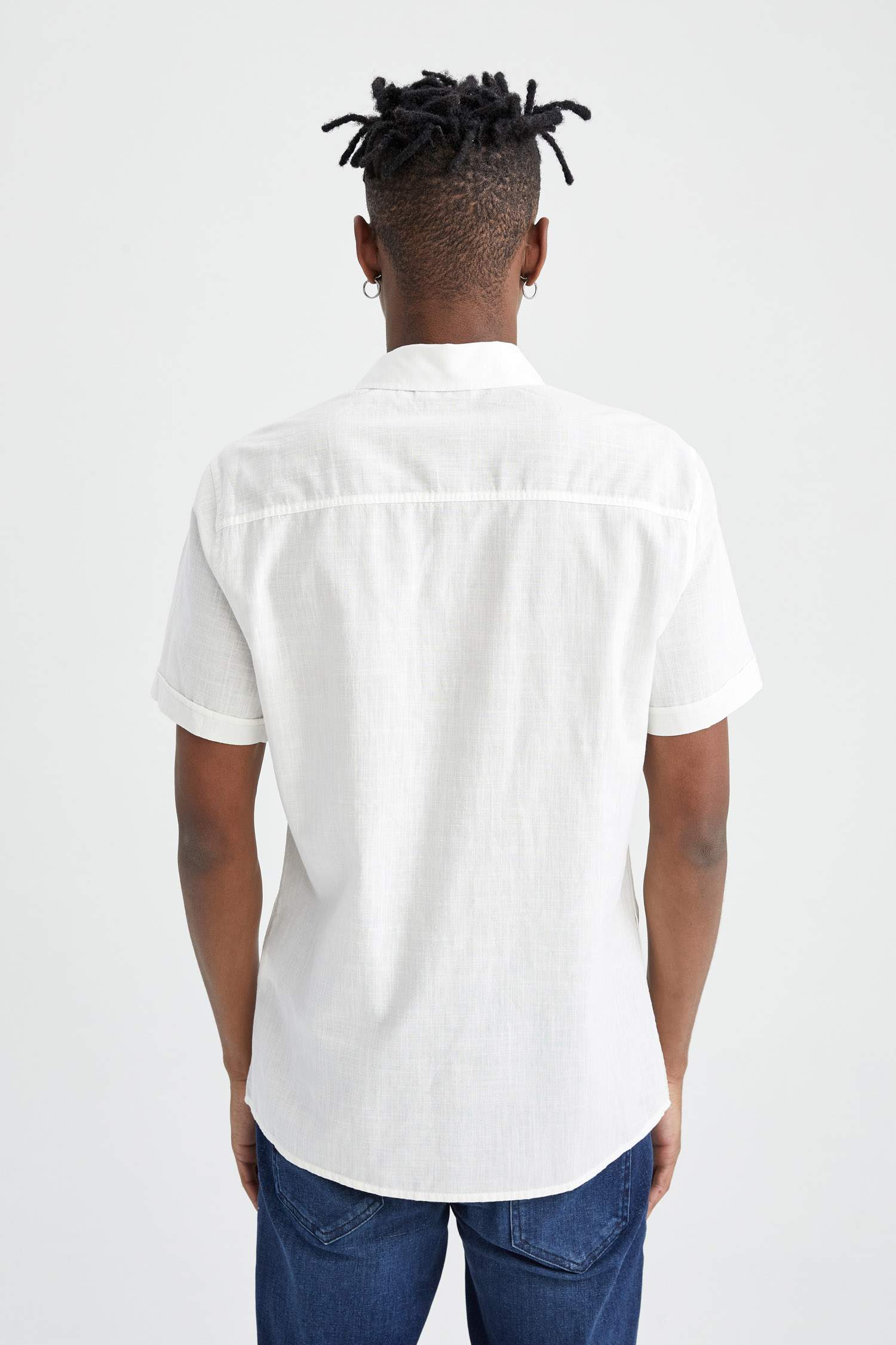Slim Fit Basic Kısa Kollu Gömlek