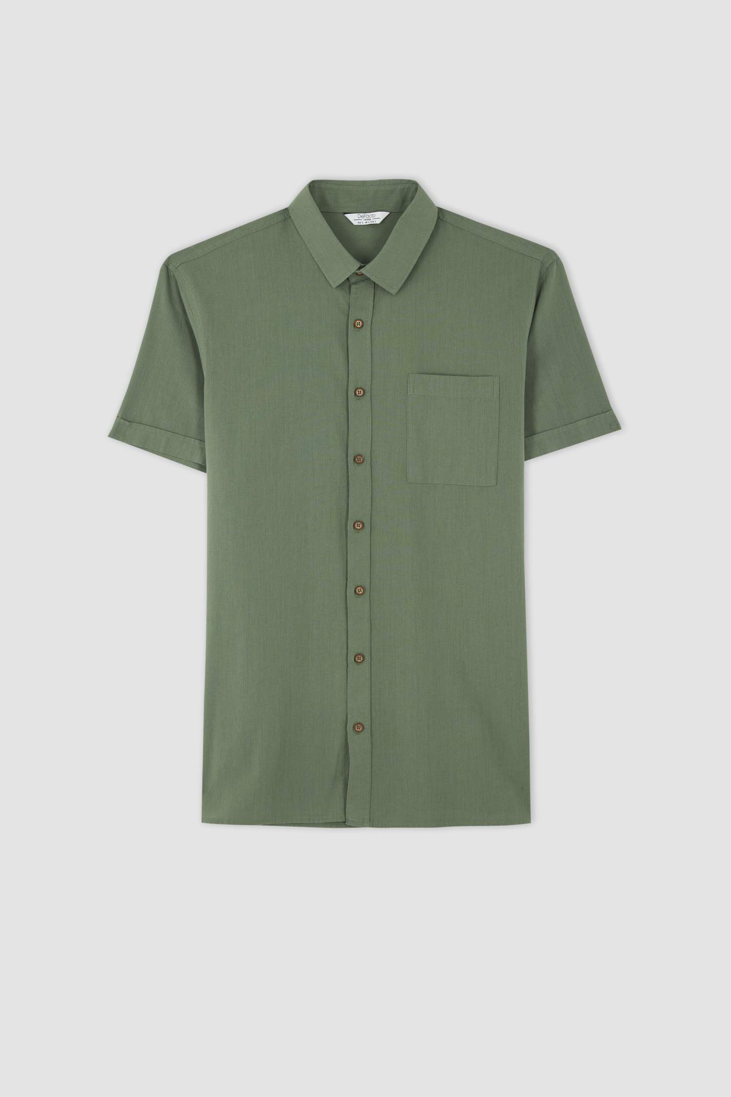 Slim Fit Basic Kısa Kollu Gömlek