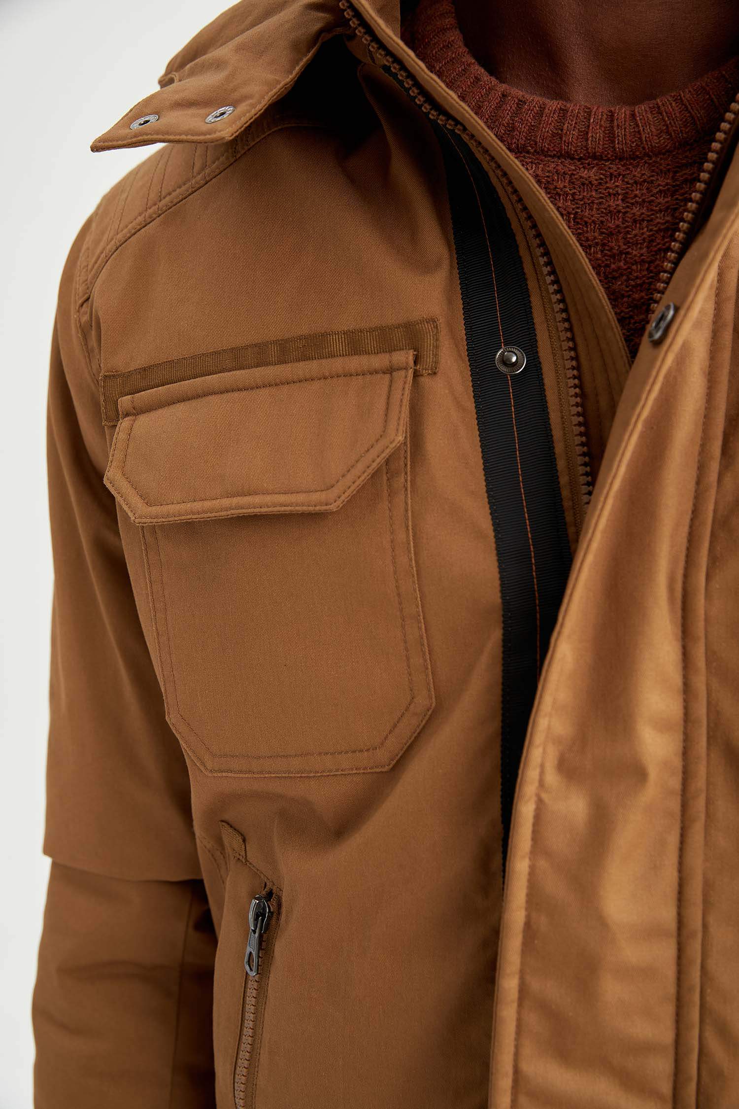 Slim Fit Kapüşonlu Pamuklu Mont