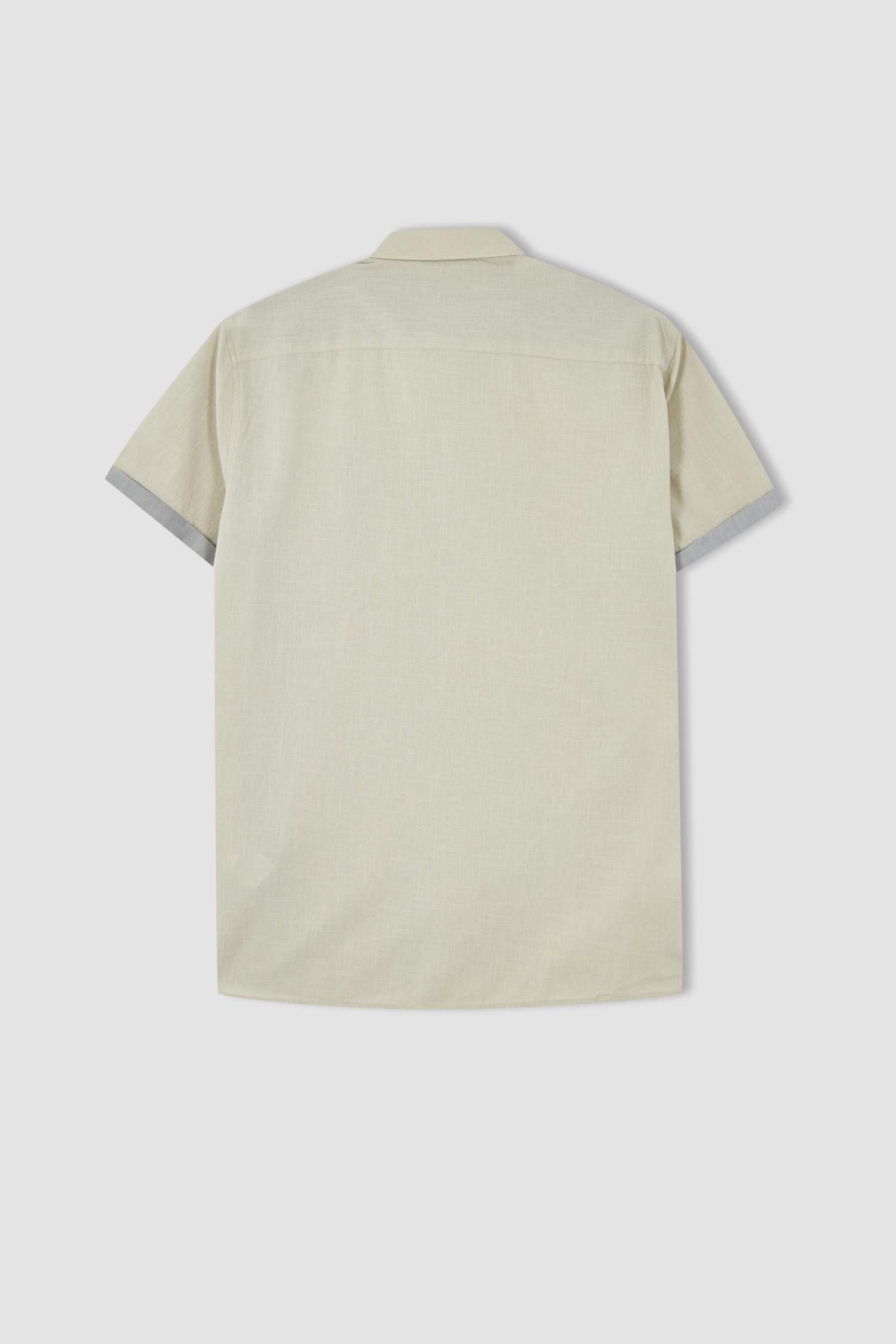 Slim Fit Polo Yaka Poplin Kısa Kollu Gömlek