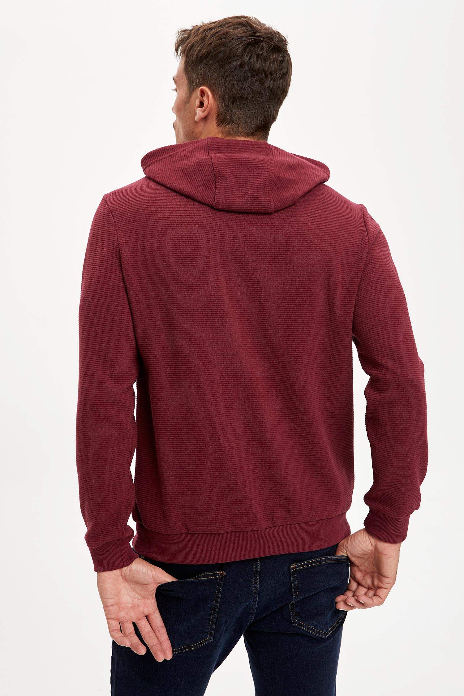 Regular Fit Kapüşonlu Uzun Kollu Sweatshirt