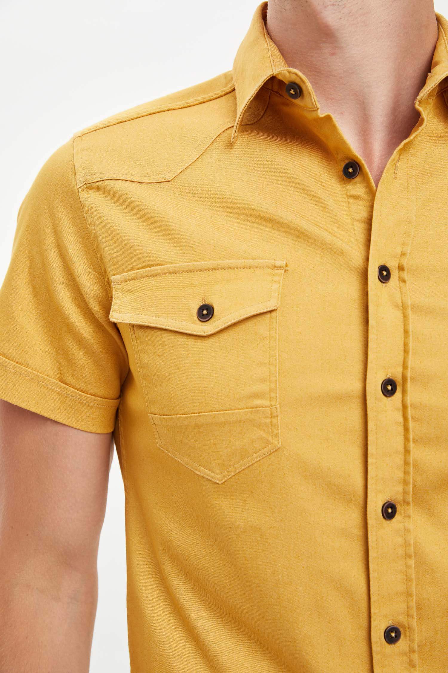 Çift Cepli Slim Fit Gömlek