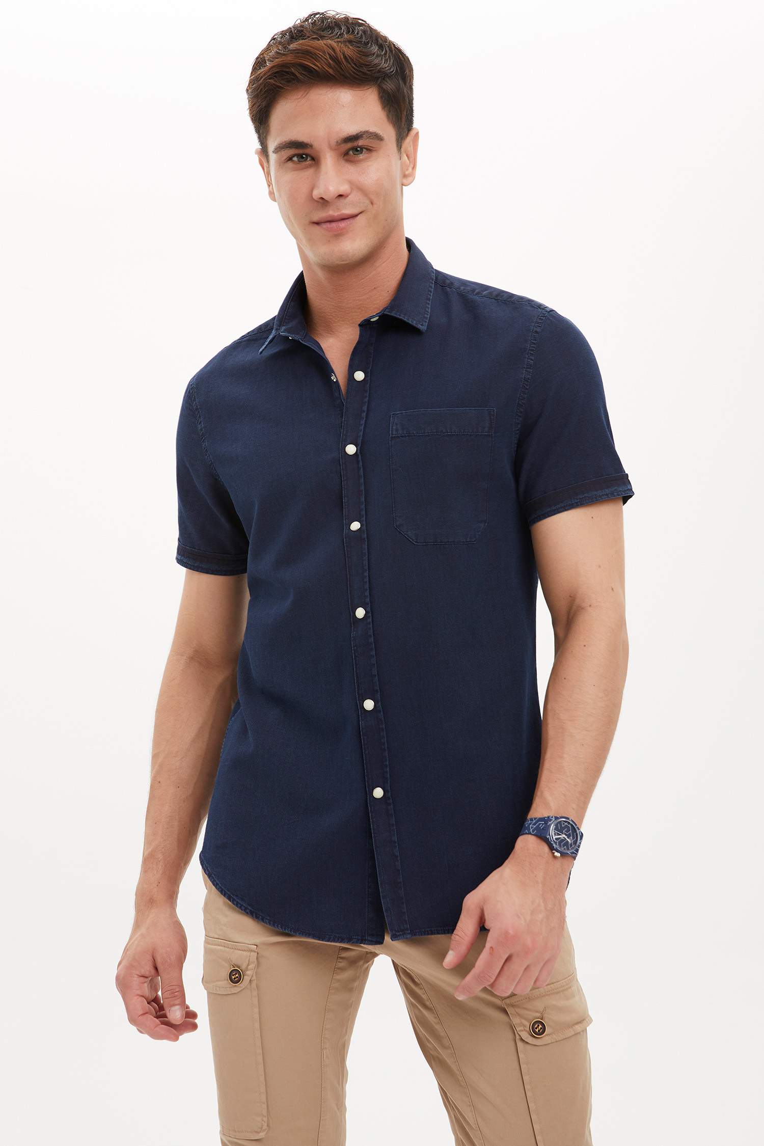 Tek Cepli Slim Fit Gömlek