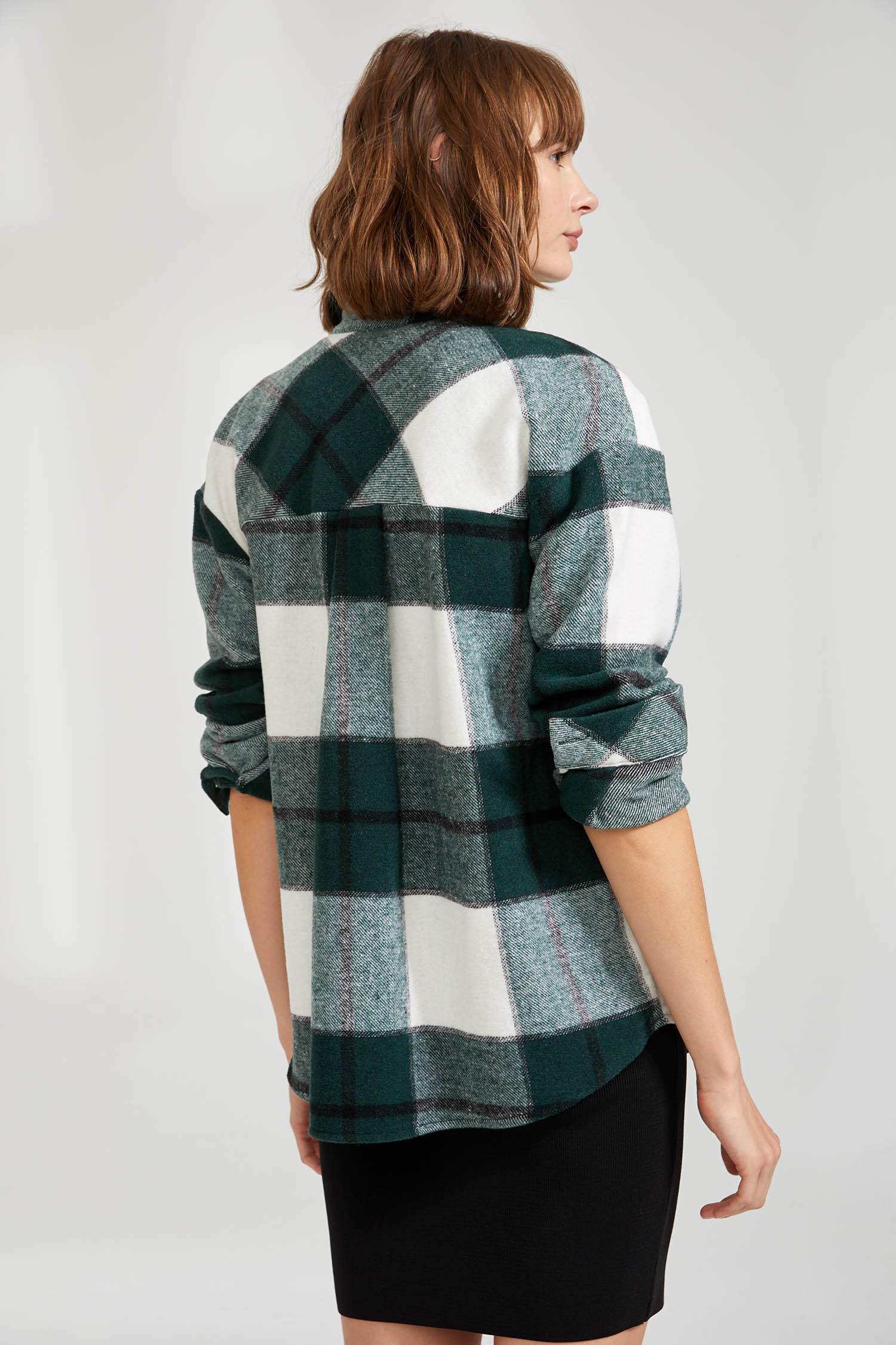 Retro Ekoseli Oversize Fit Oduncu Gömlek