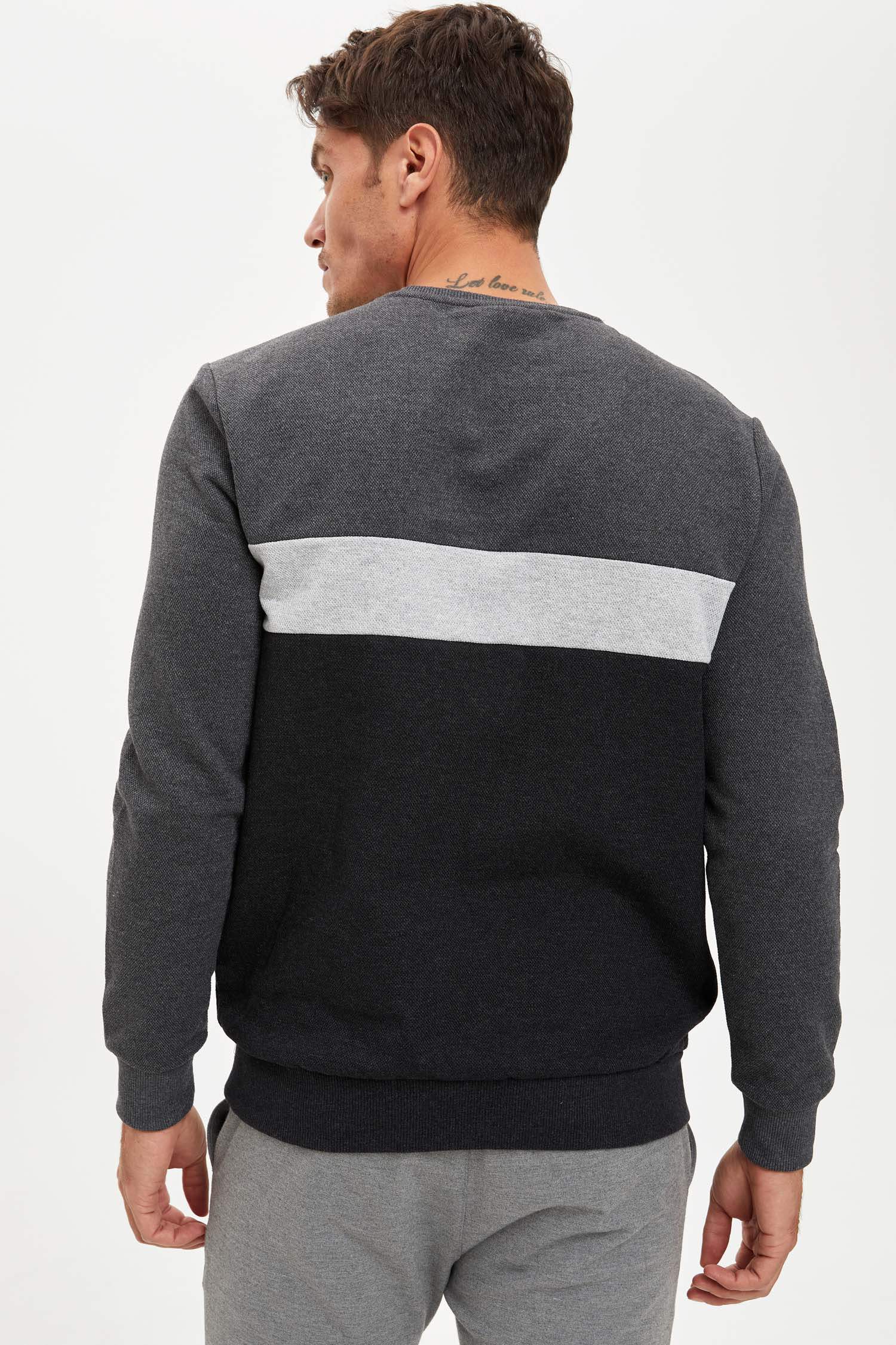 Regular Fit Bisiklet Yaka Uzun Kollu Sweatshirt