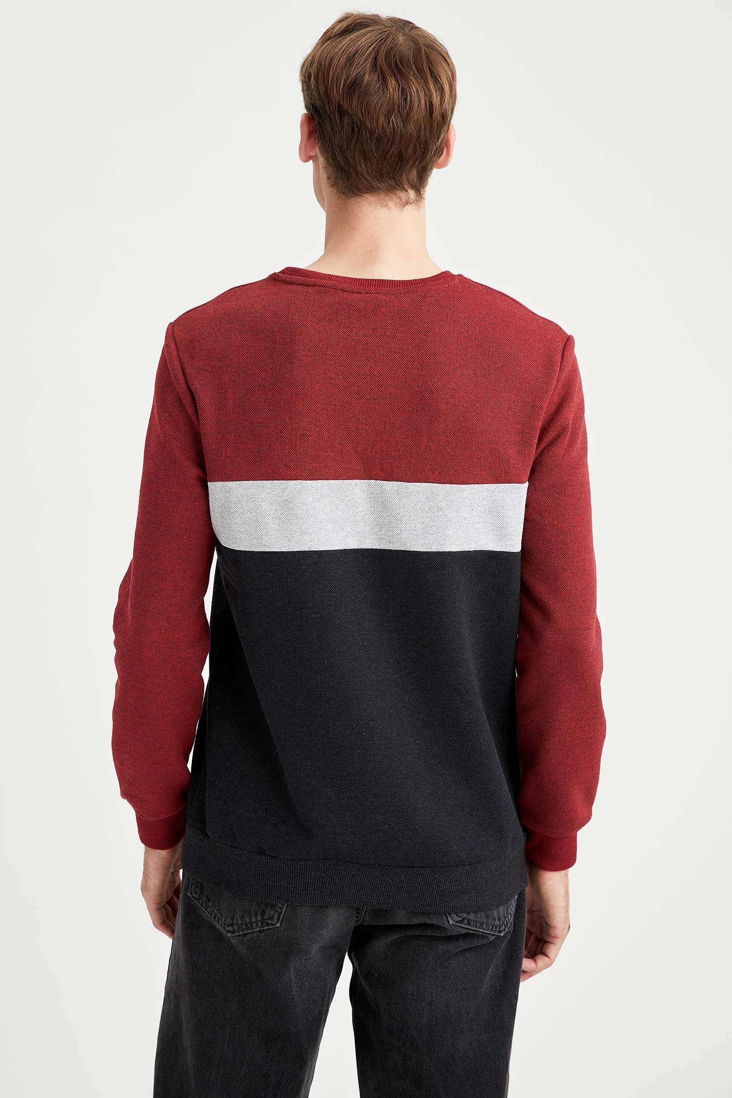 Regular Fit Bisiklet Yaka Uzun Kollu Sweatshirt