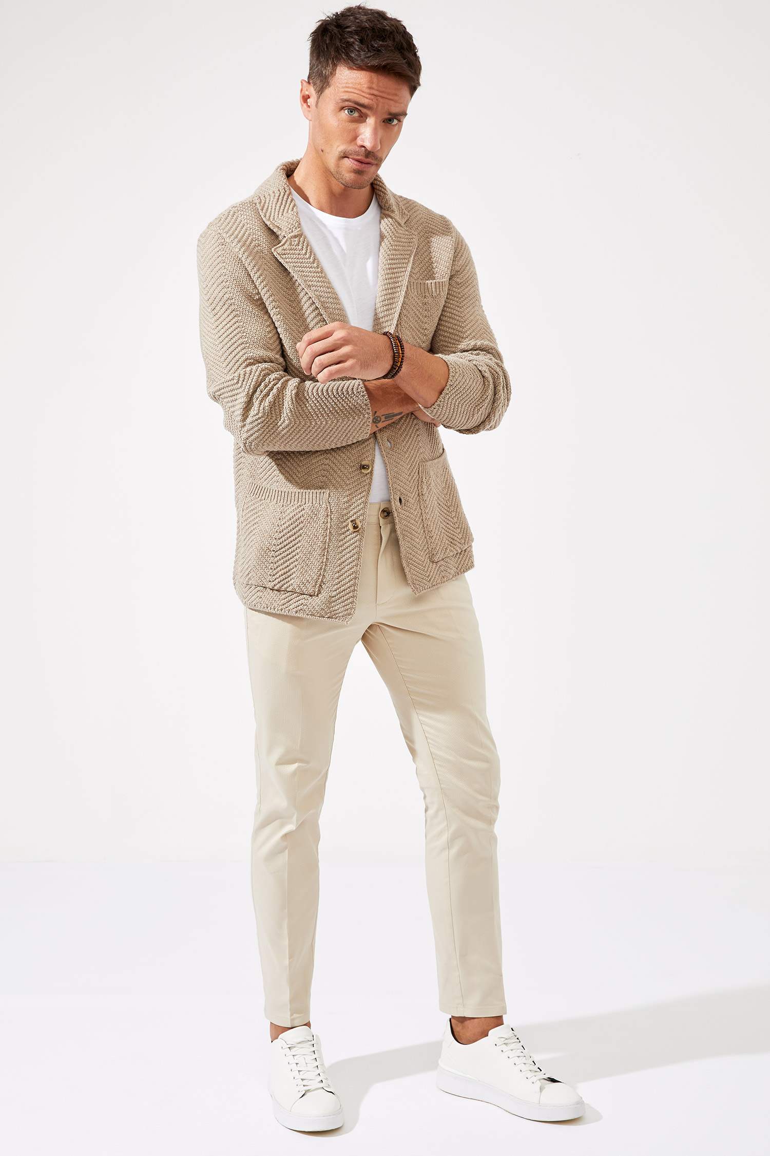 Slim Fit Triko Ceket