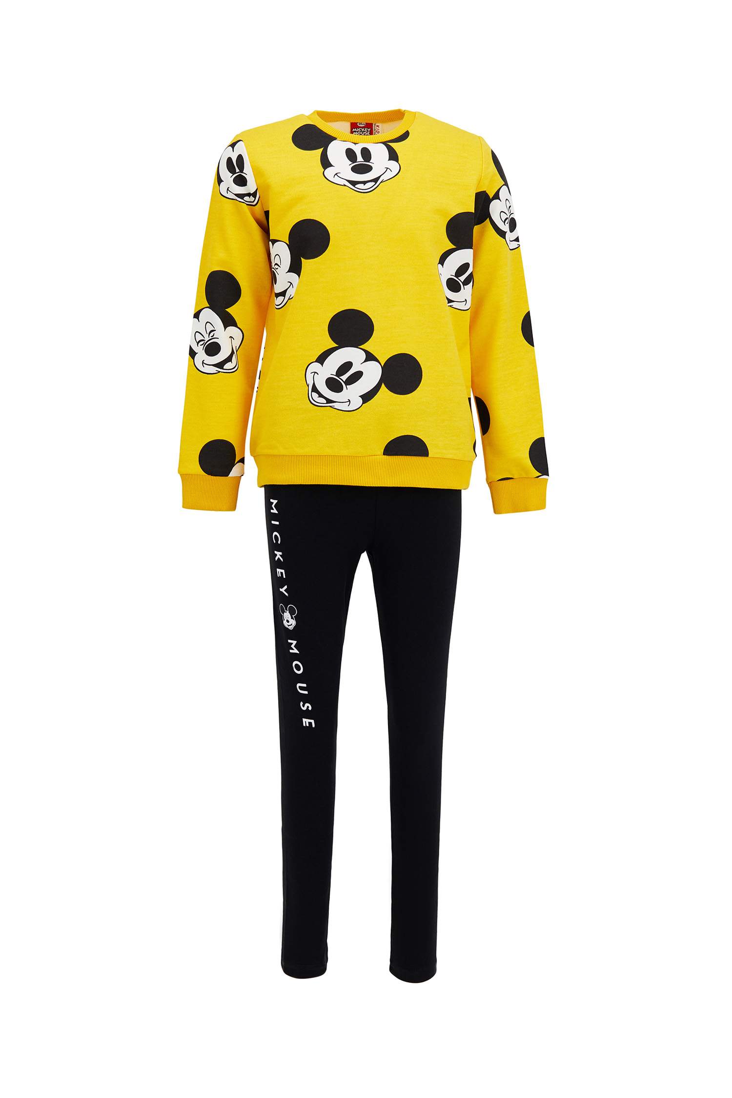 Kız Çocuk Mickey Mouse Lisanslı Eşofman ve Sweatshirt Takım