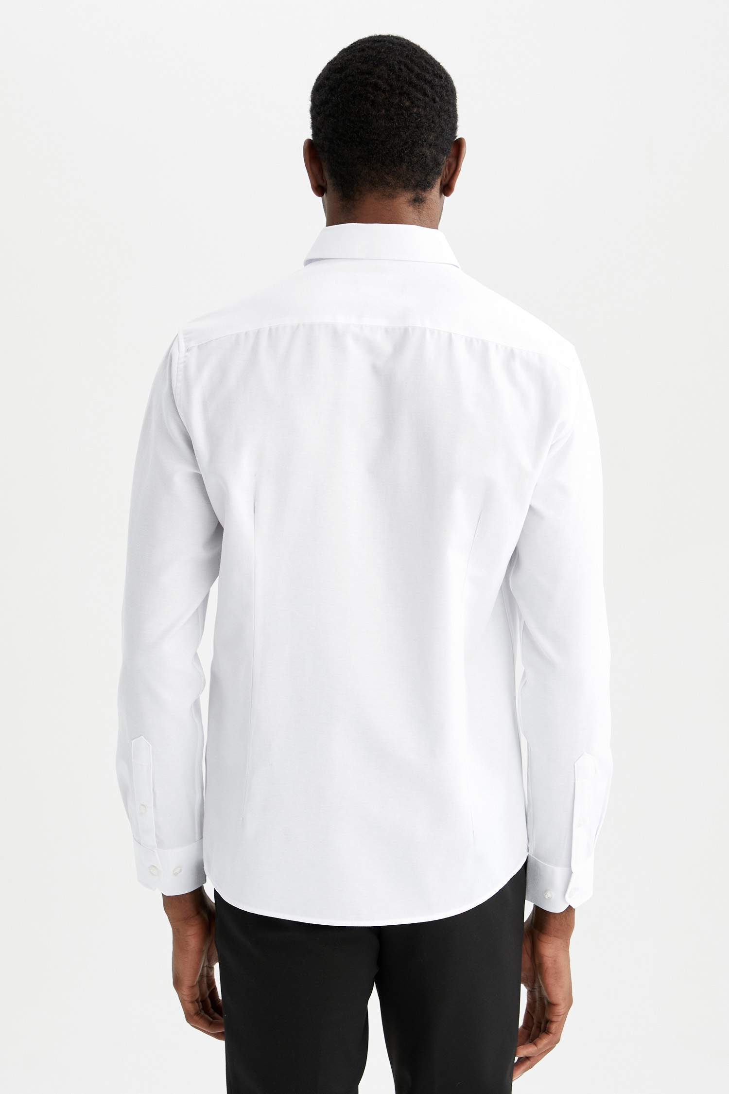 Modern Fit Polo Yaka Uzun Kollu Gömlek