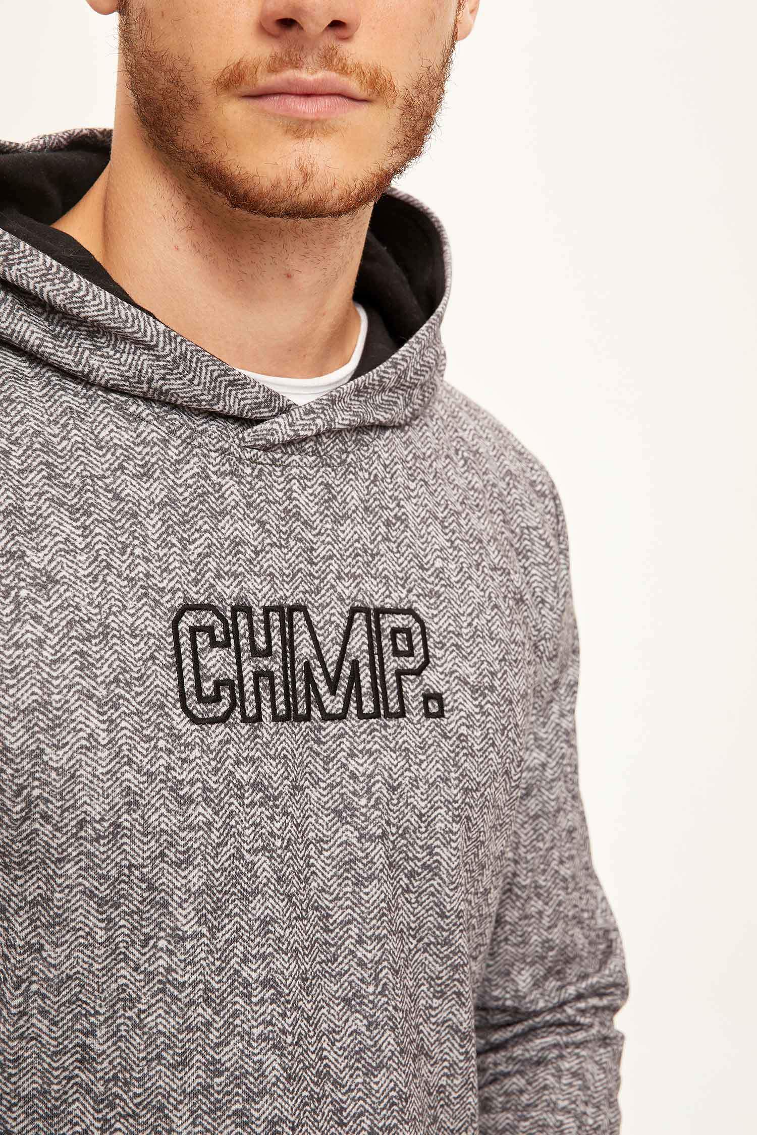 Slim Fit Kanguru Cepli Slogan Desenli Uzun Kollu İçi Yumuşak Tüylü Sweatshirt