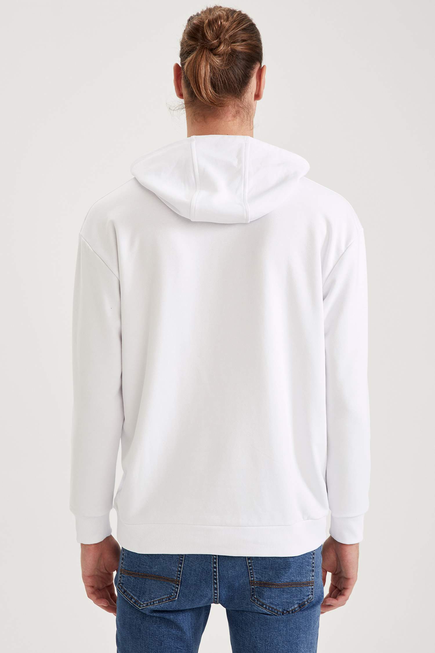 Oversize Fit Kapüşonlu Basic Pamuklu İçi Yumuşak Tüylü Sweatshirt