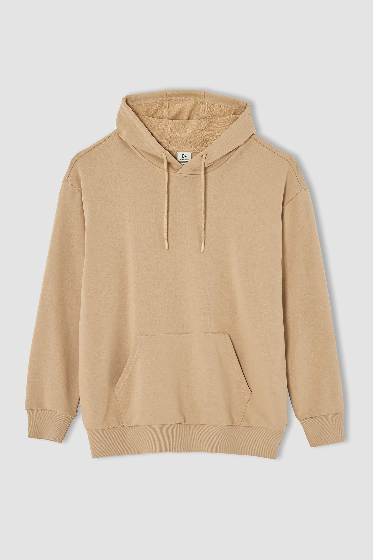 Oversize Fit Kapüşonlu Basic Pamuklu İçi Yumuşak Tüylü Sweatshirt