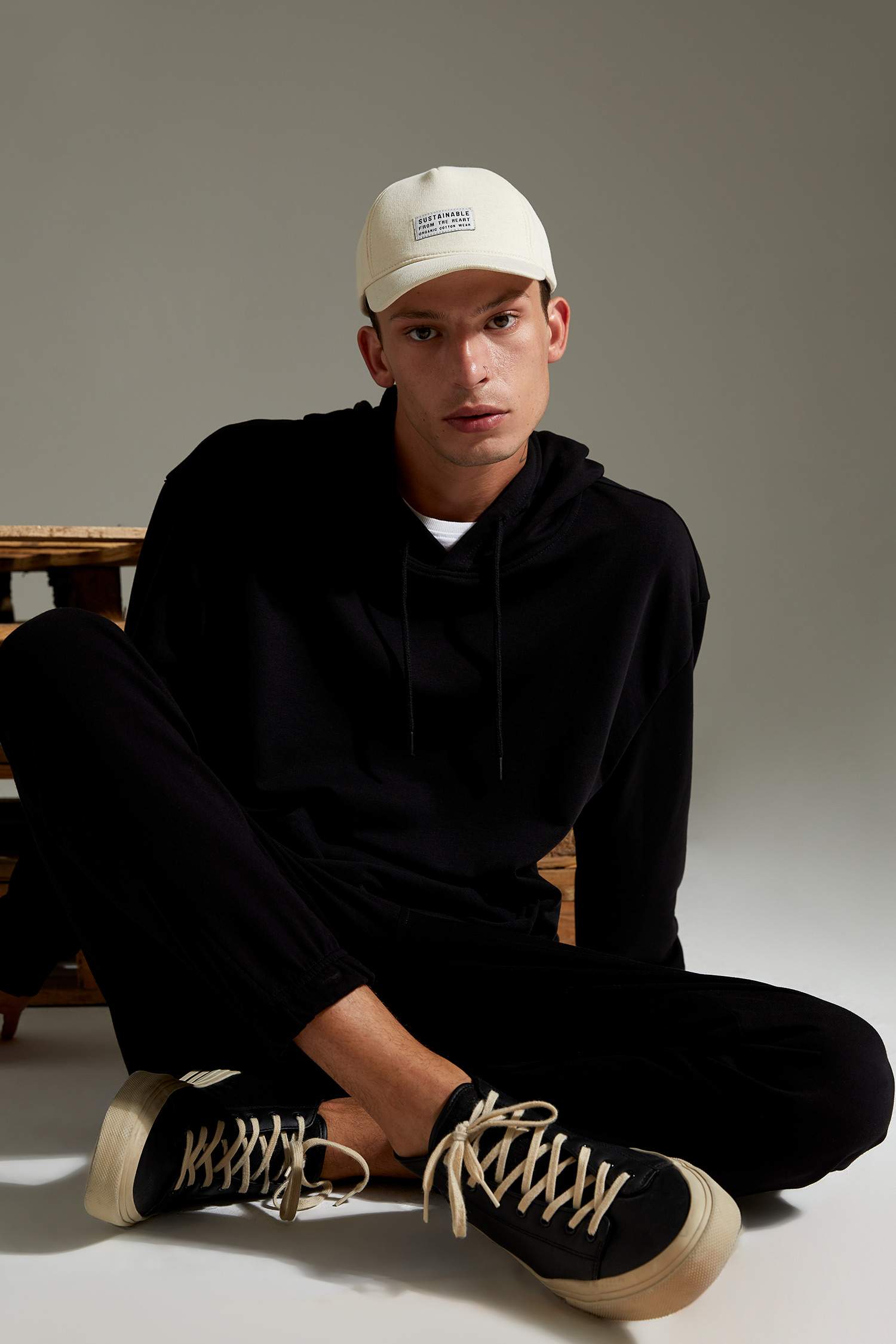 Oversize Fit Kapüşonlu Basic Pamuklu İçi Yumuşak Tüylü Sweatshirt