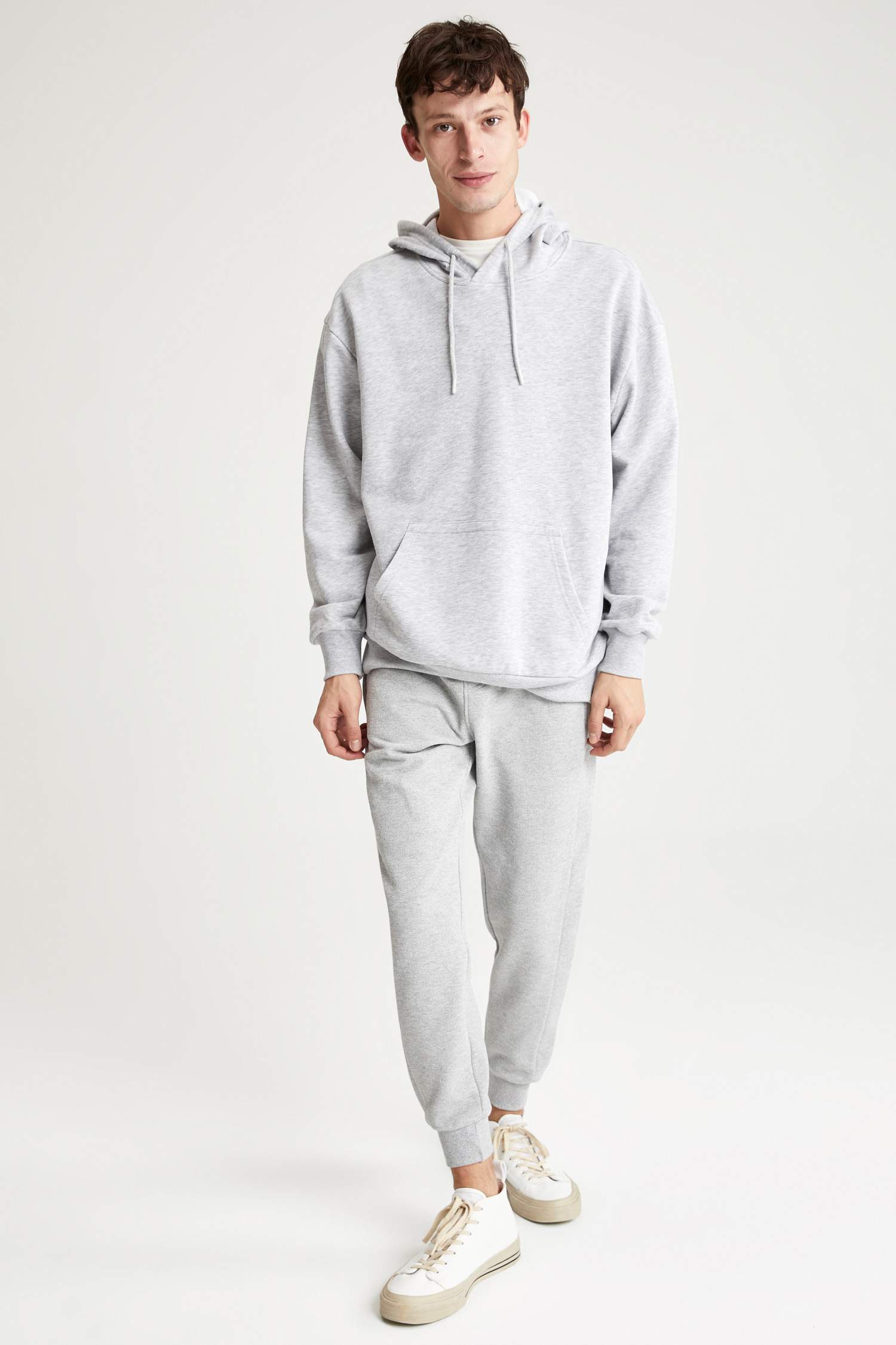 Oversize Fit Kapüşonlu Basic Pamuklu İçi Yumuşak Tüylü Sweatshirt