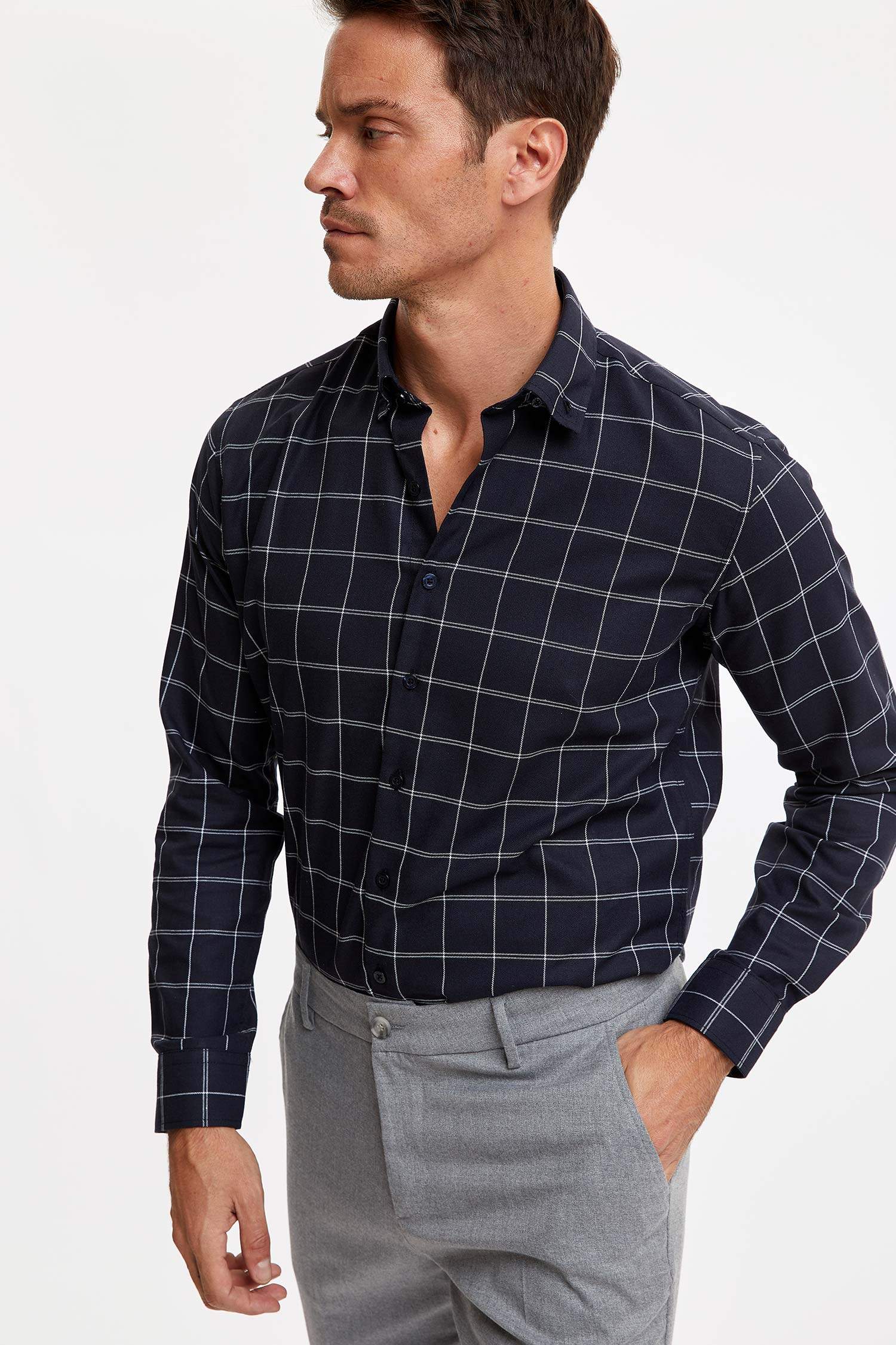 Modern Fit Uzun Kolu Oduncu Gömlek