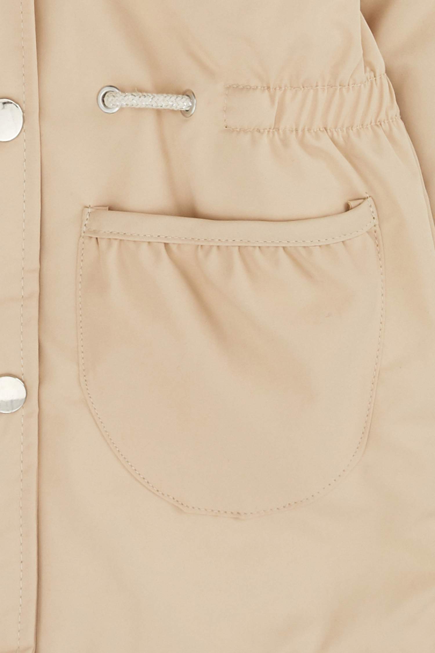 Kız Bebek Kapüşonlu Basic Mont
