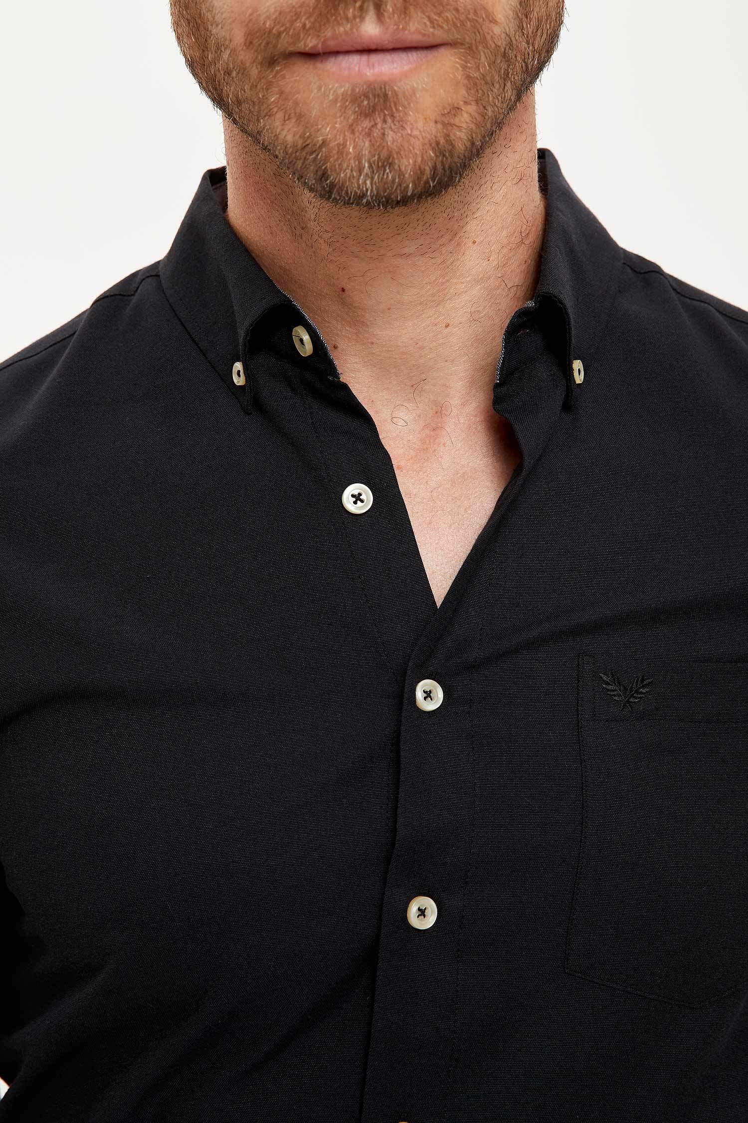 Uzun Kollu Modern Fit Oxford Gömlek