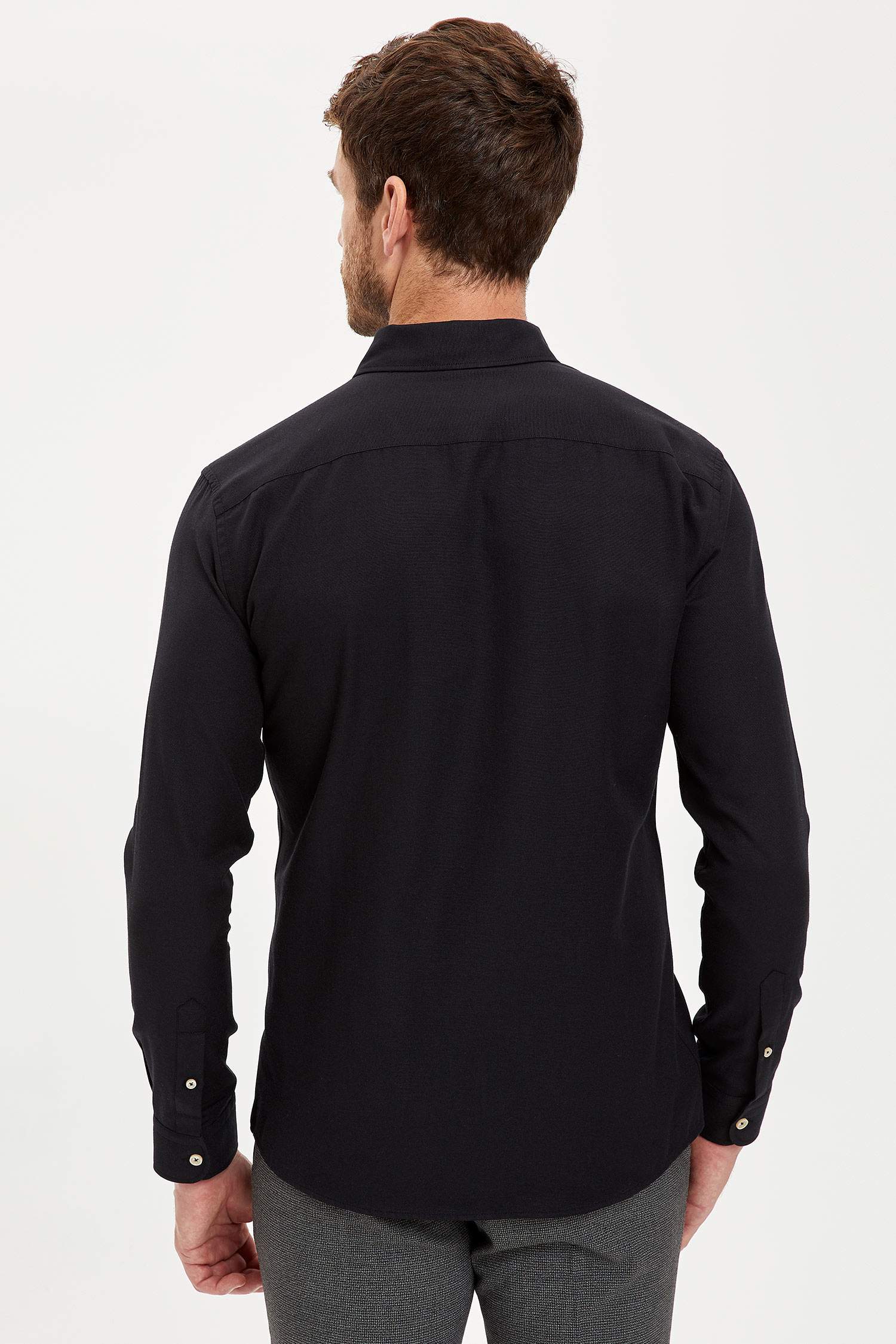 Uzun Kollu Modern Fit Oxford Gömlek
