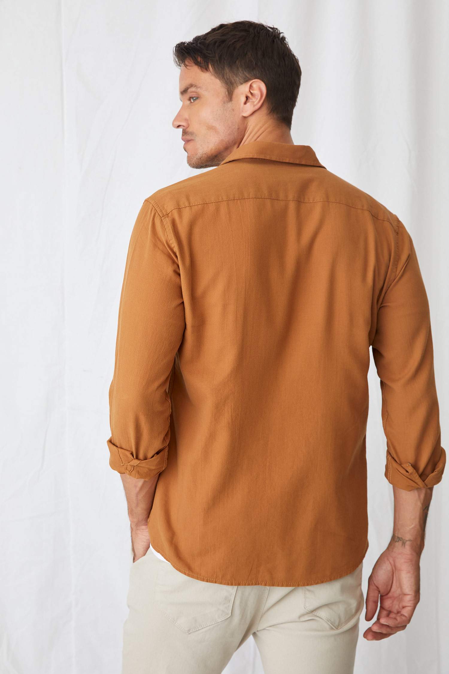 Slim Fit Uzun Kollu Pamulu Gömlek