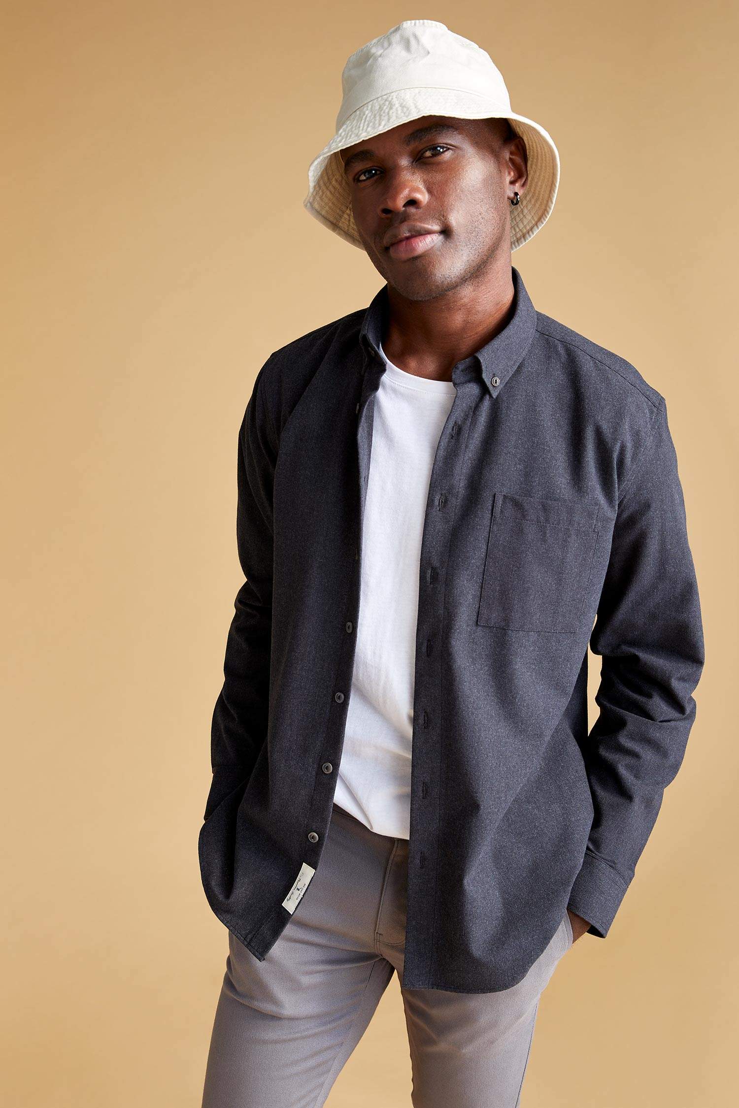 Modern Fit Basic Uzun Kollu Oduncu Gömlek