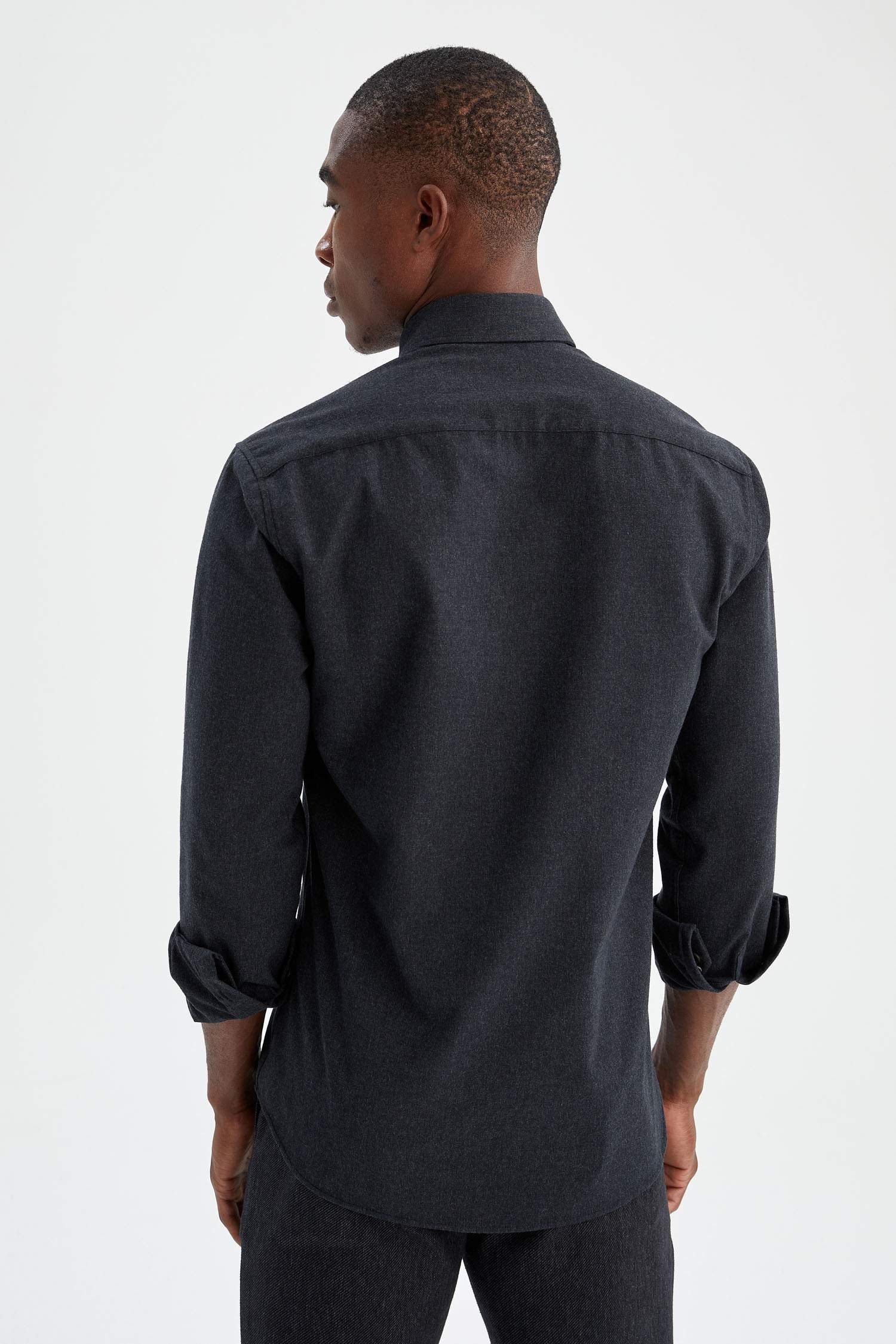Modern Fit Basic Uzun Kollu Oduncu Gömlek