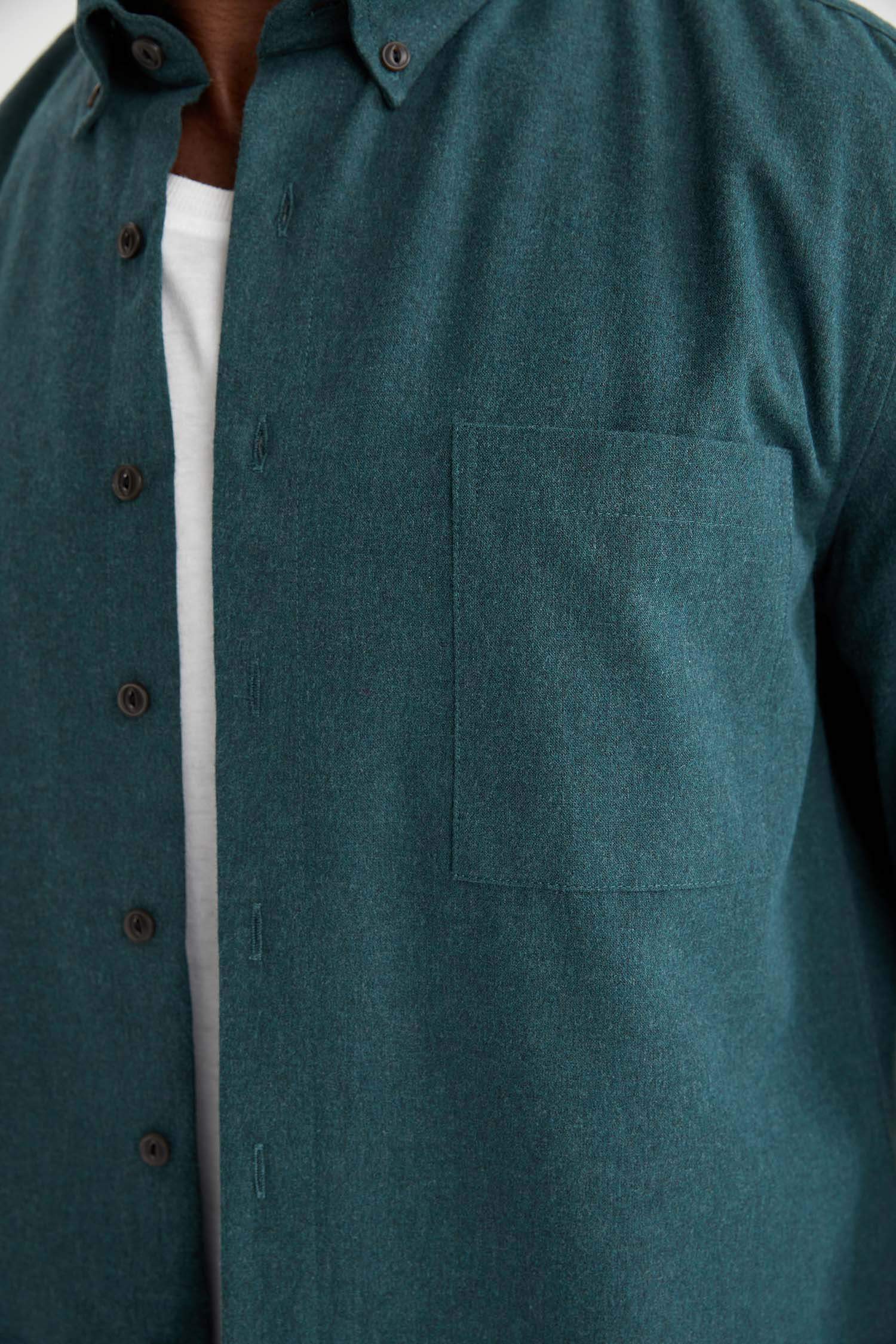 Modern Fit Basic Uzun Kollu Gömlek