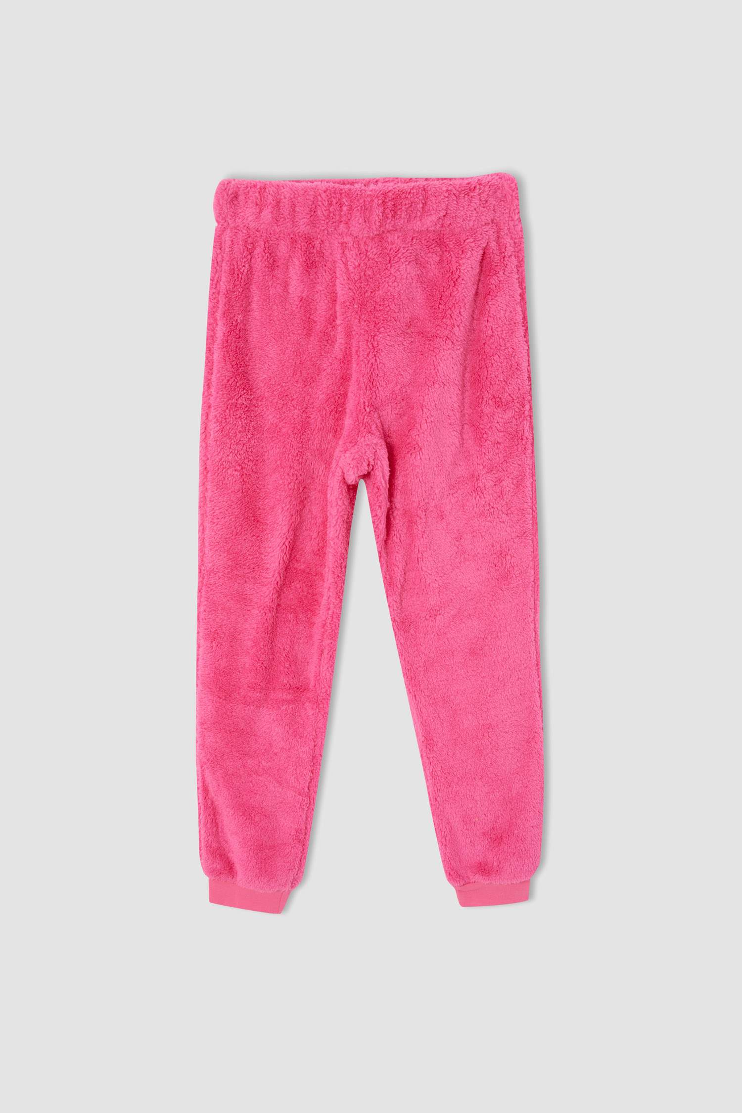 Kız Çocuk Panda Nakışlı Peluş Uzun Pijama Takımı