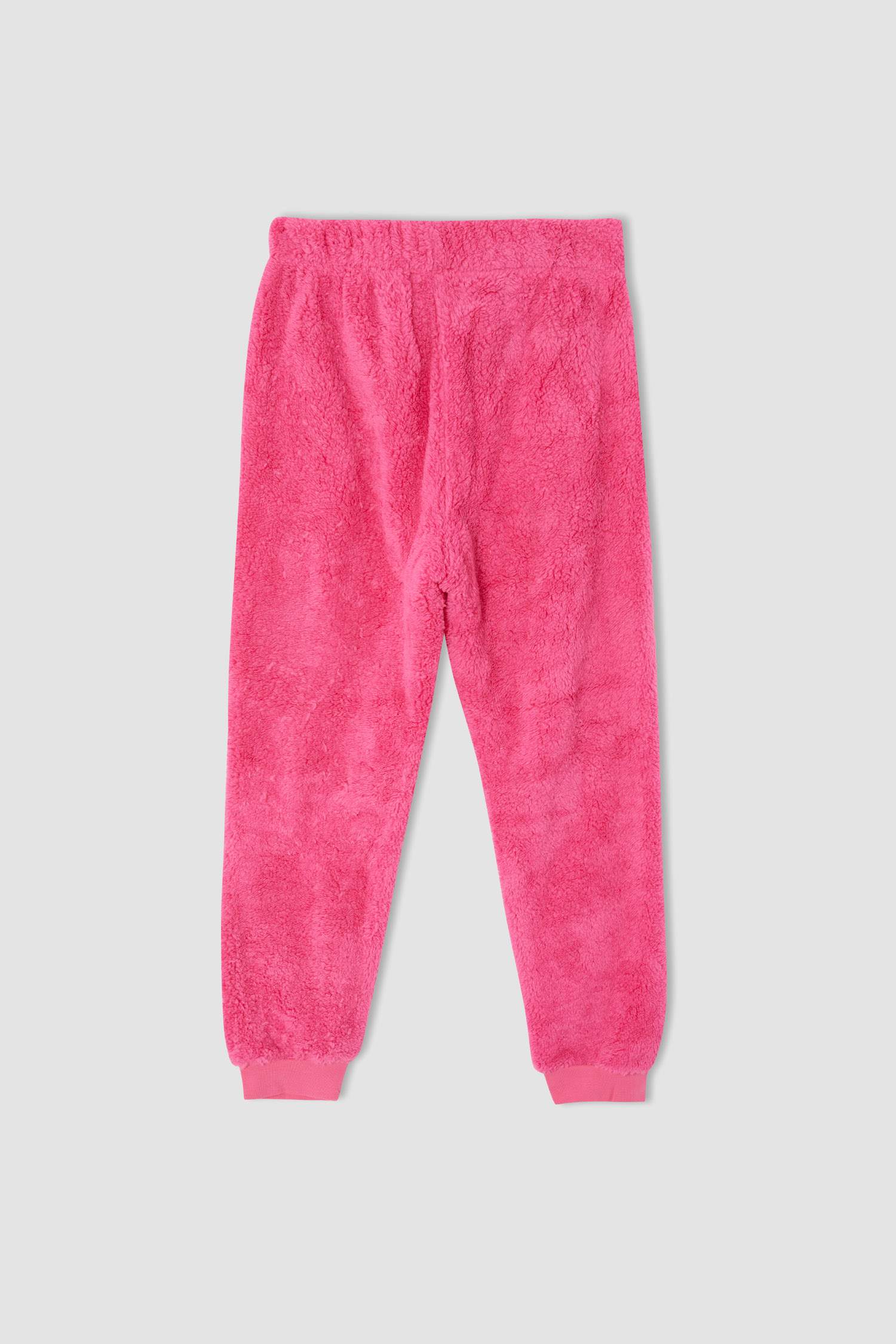 Kız Çocuk Panda Nakışlı Peluş Uzun Pijama Takımı
