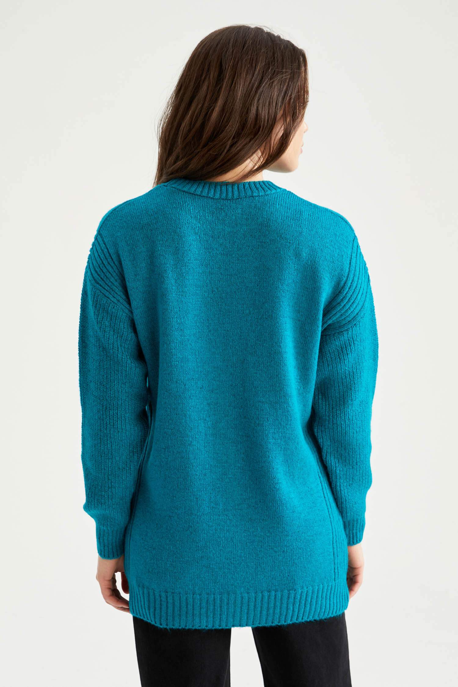 Uzun Kollu Regular Fit Triko Tunik