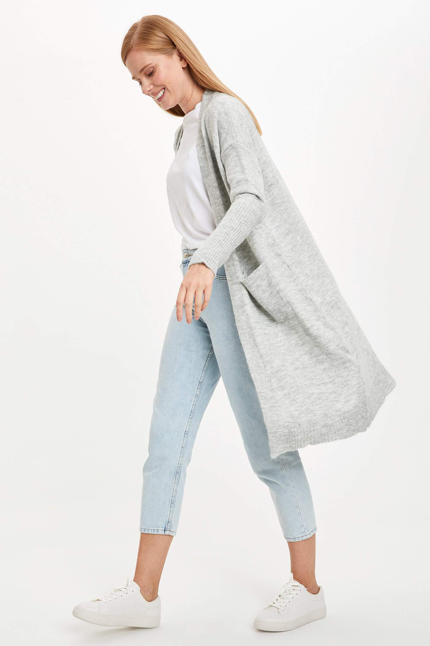 Regular Fit Cepli Triko Hırka