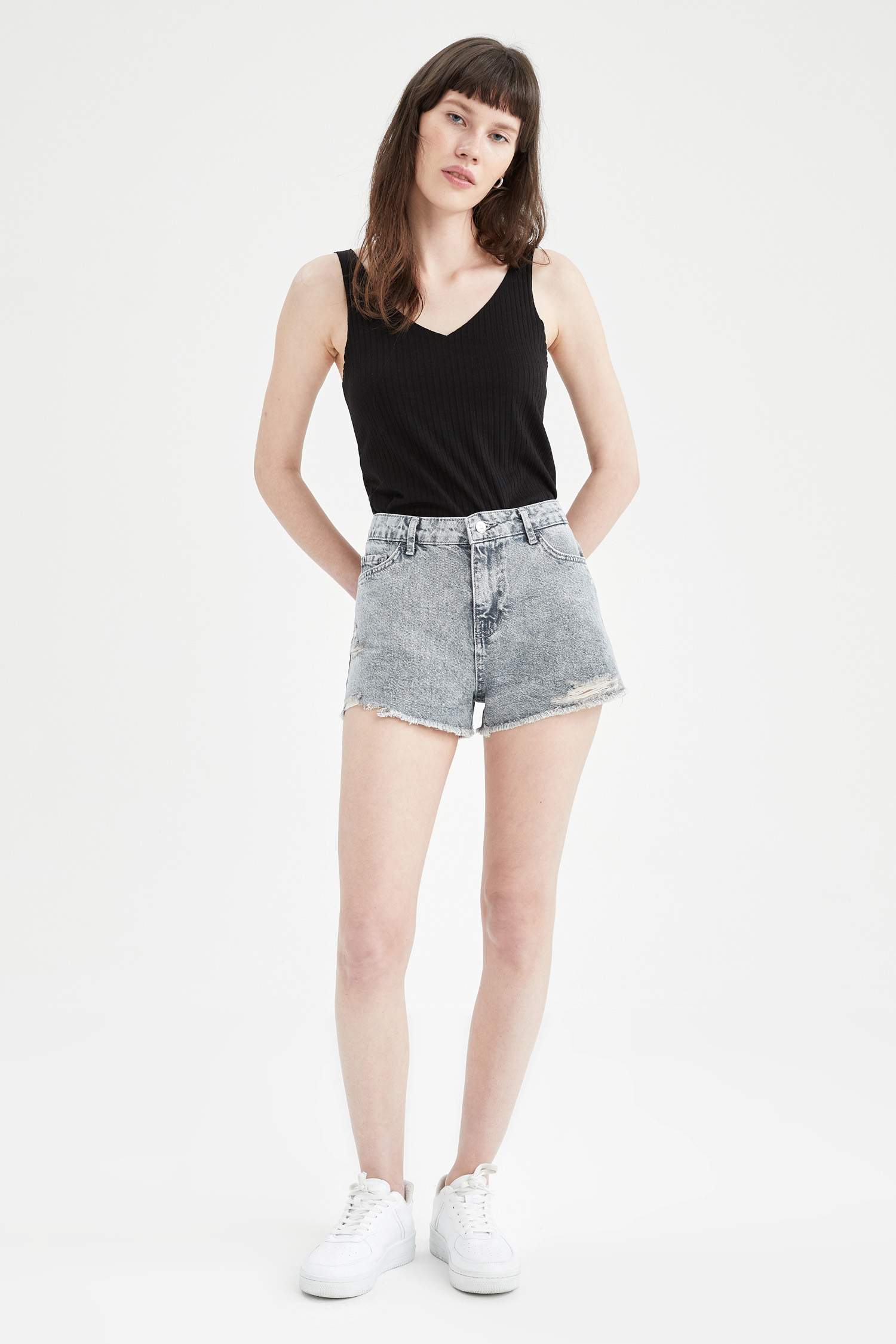 Regular Fit Bisiklet Yaka Kaşkorse Atlet