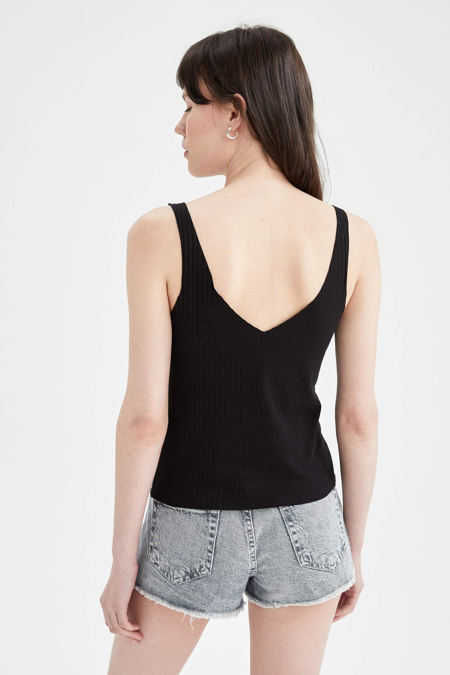 Regular Fit Bisiklet Yaka Kaşkorse Atlet