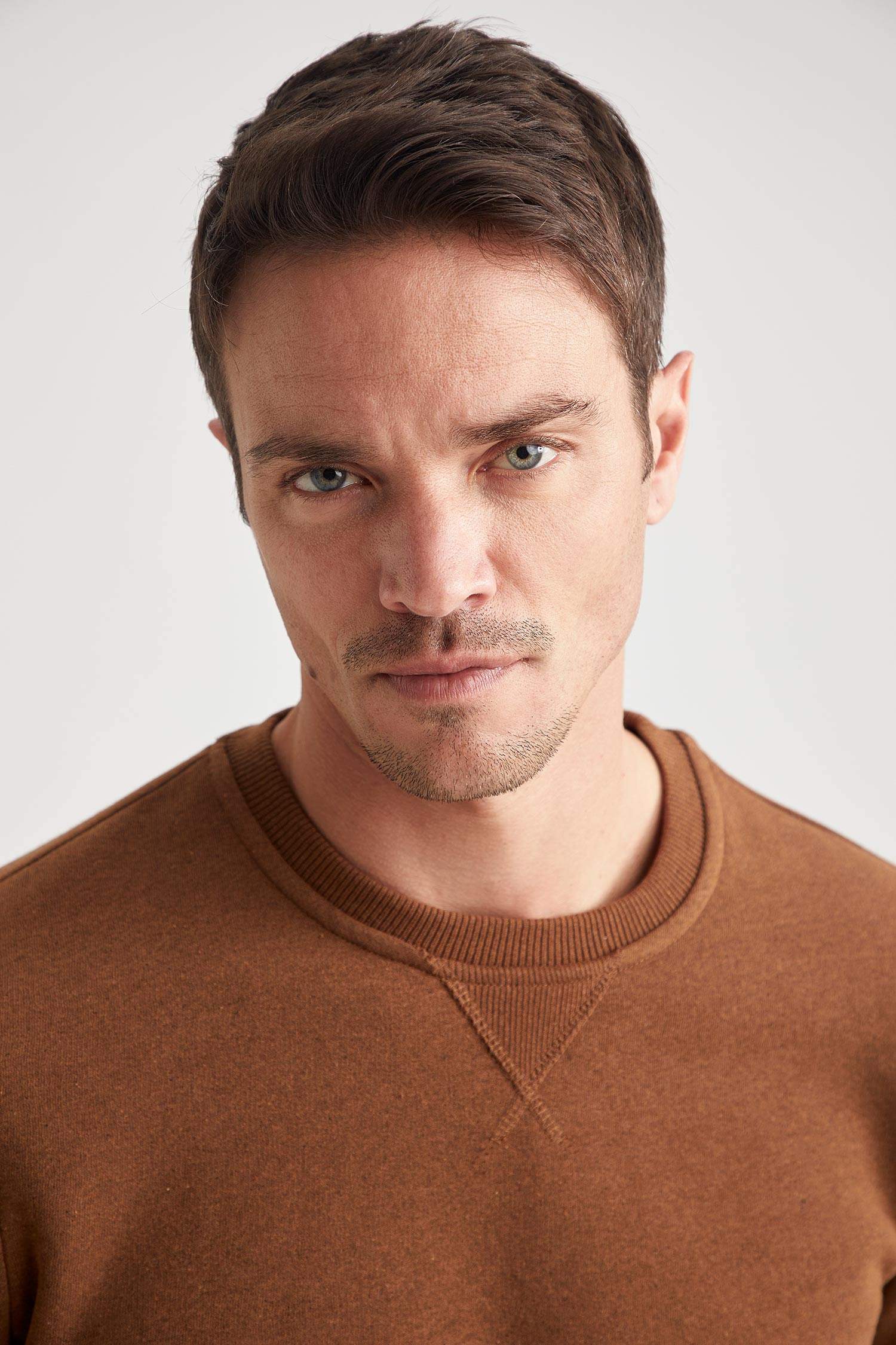 Regular Fit Bisiklet Yaka Basic Pamuklu Sweatshirt