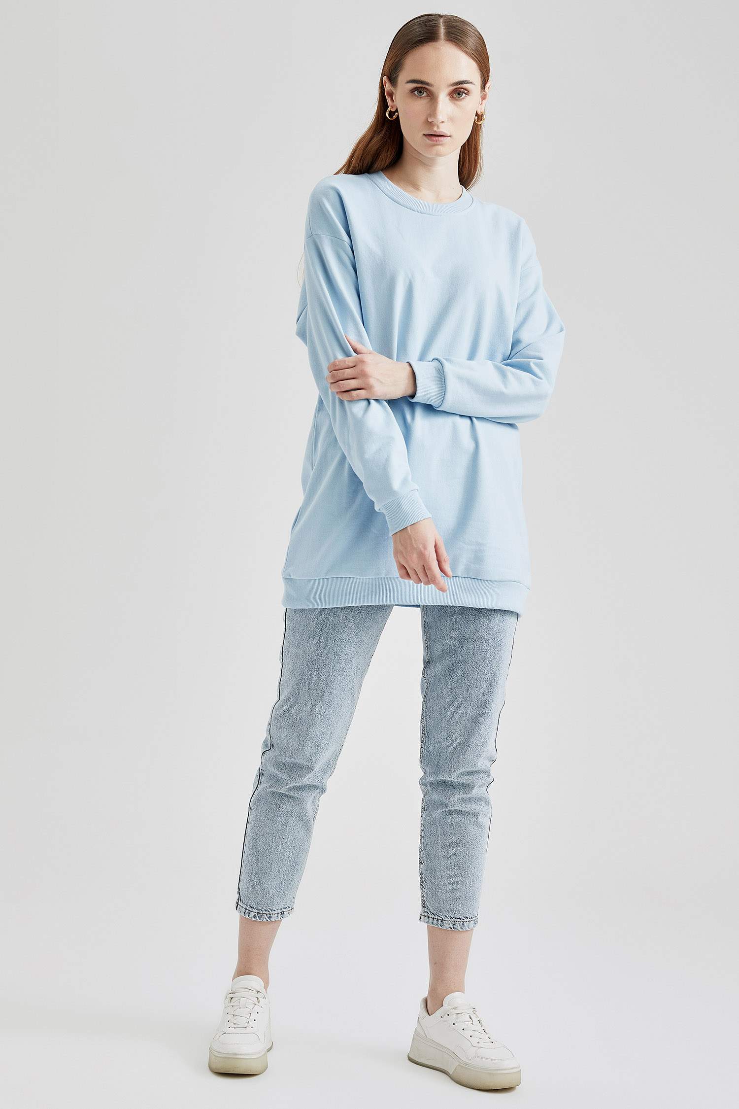 Basic İçi Yumuşak Tüylü Sweat Tunik