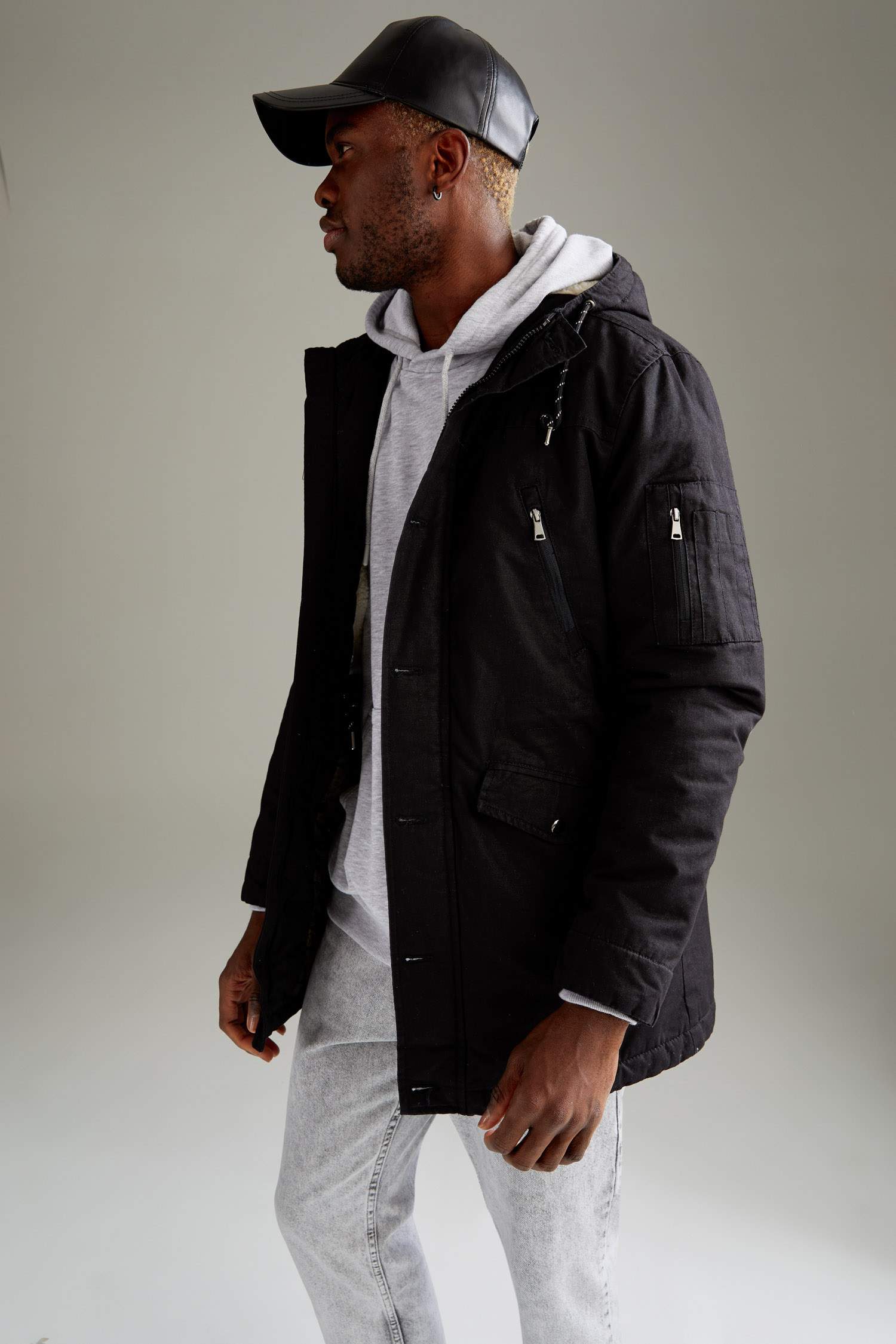 Kapüşonlu Slim Fit Pamuklu İçi Yumuşak Tüylü Kalın Parka