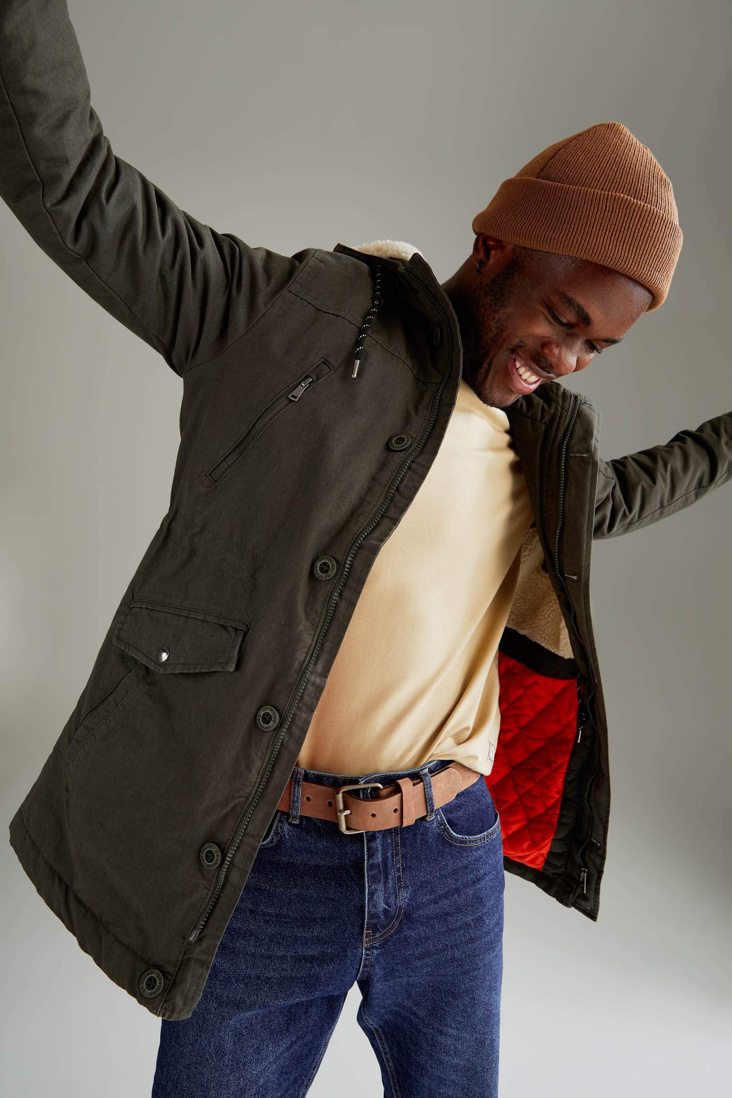 Kapüşonlu Slim Fit Pamuklu İçi Yumuşak Tüylü Kalın Parka