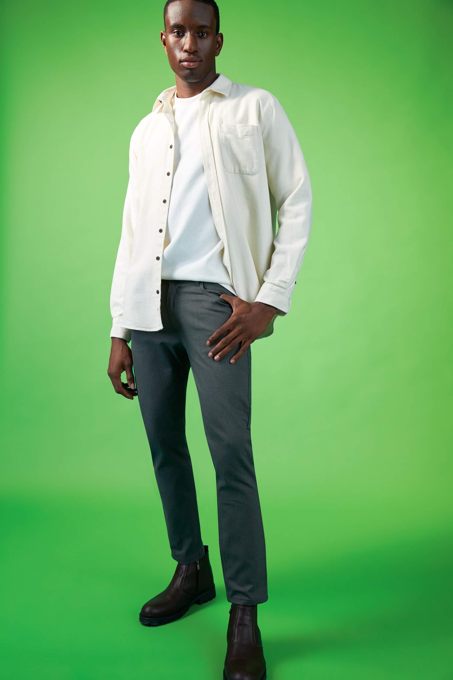 Slim Fit Yün Görünümlü Esnek Pantolon