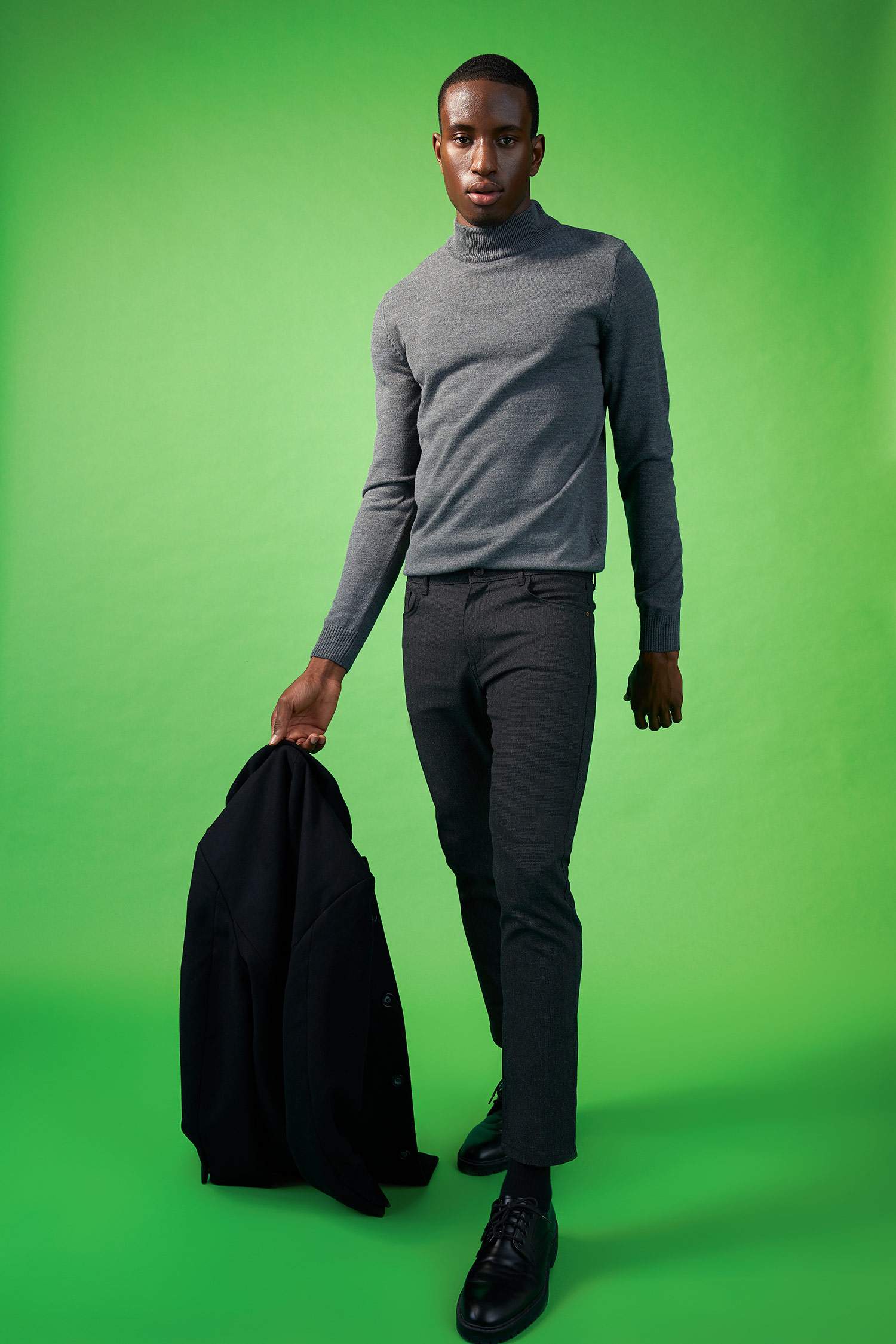 Slim Fit Yün Görünümlü Esnek Sürdürülebilir Pantolon