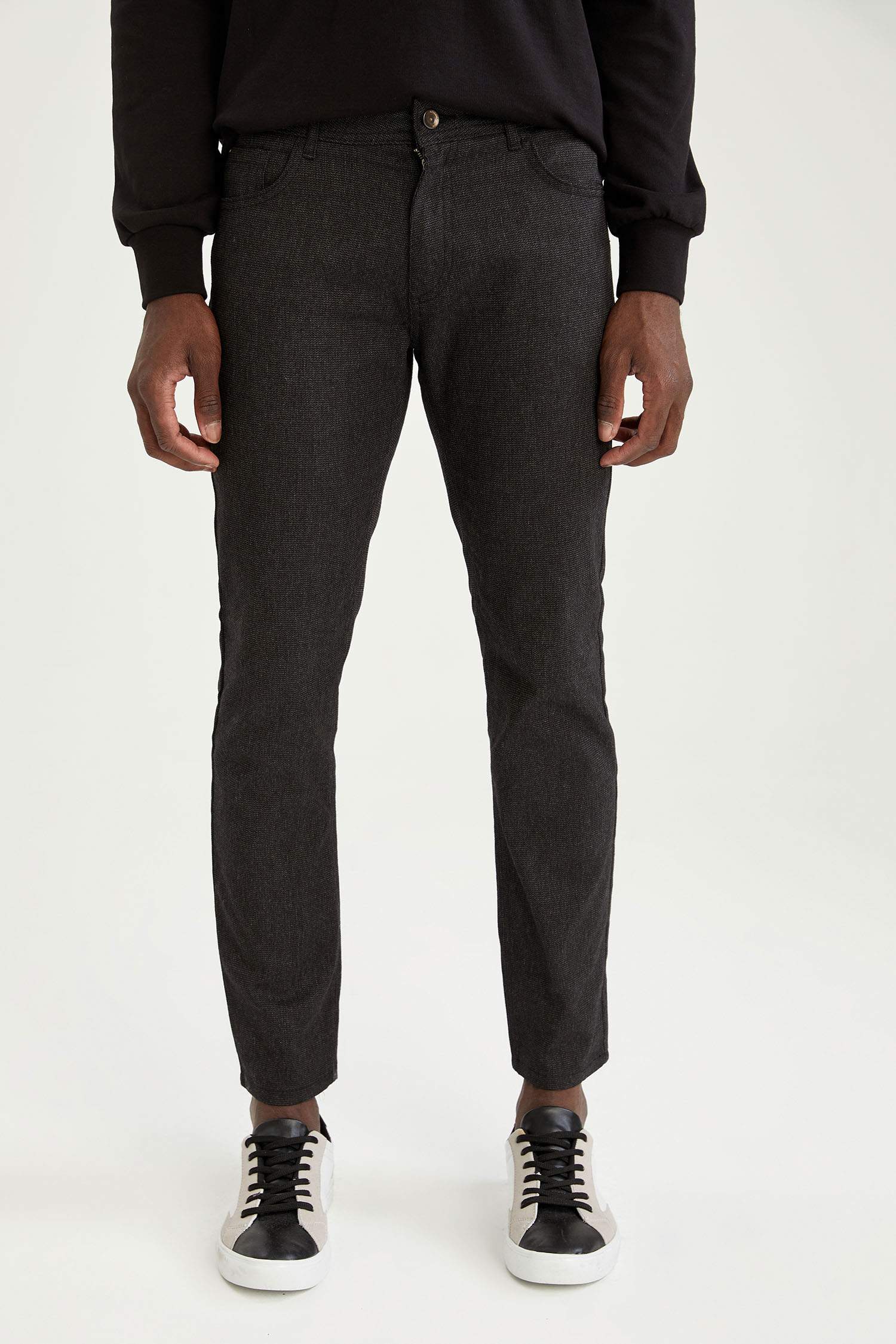 Slim Fit Yün Görünümlü Esnek Sürdürülebilir Pantolon