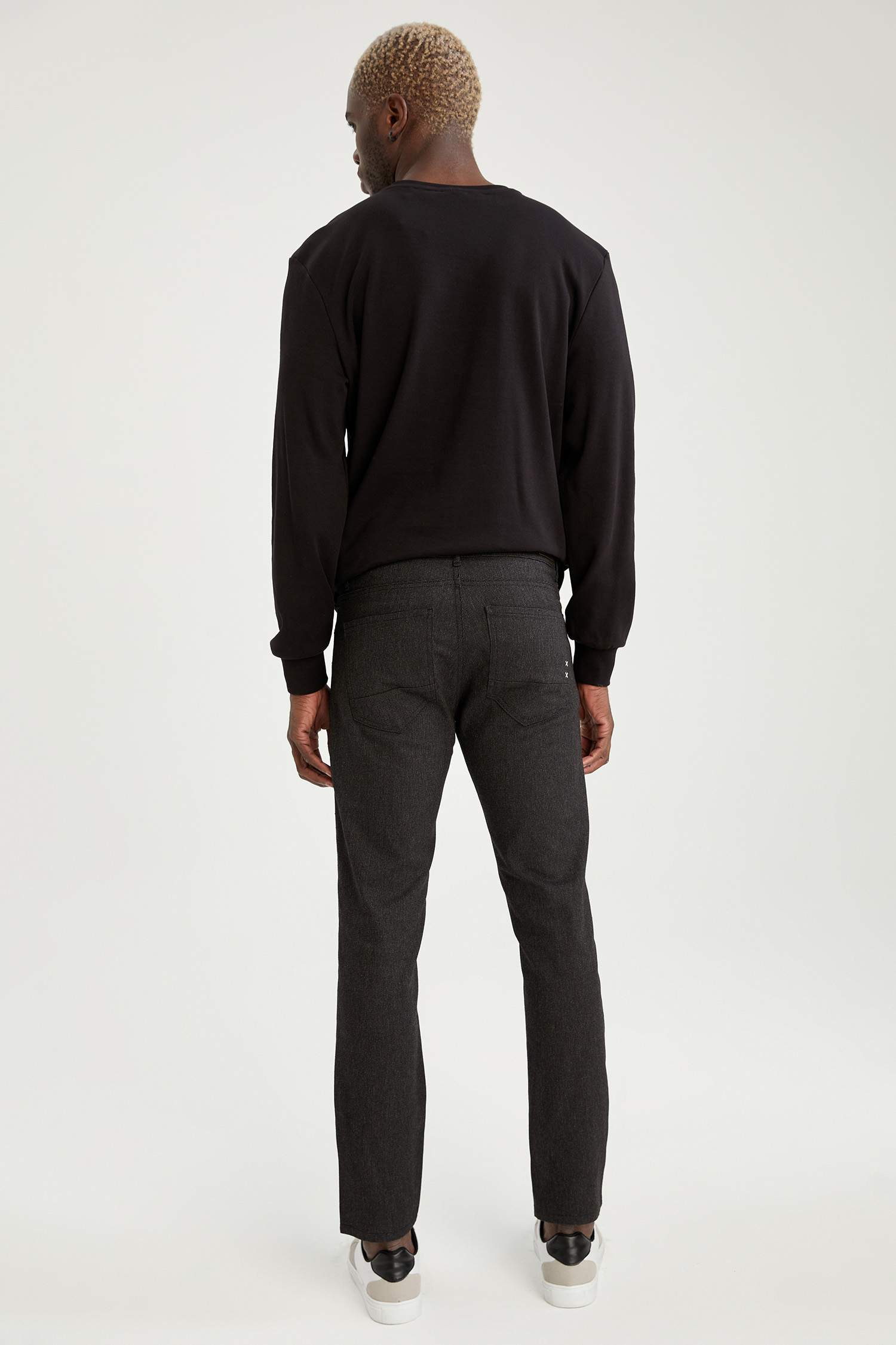 Slim Fit Yün Görünümlü Esnek Sürdürülebilir Pantolon