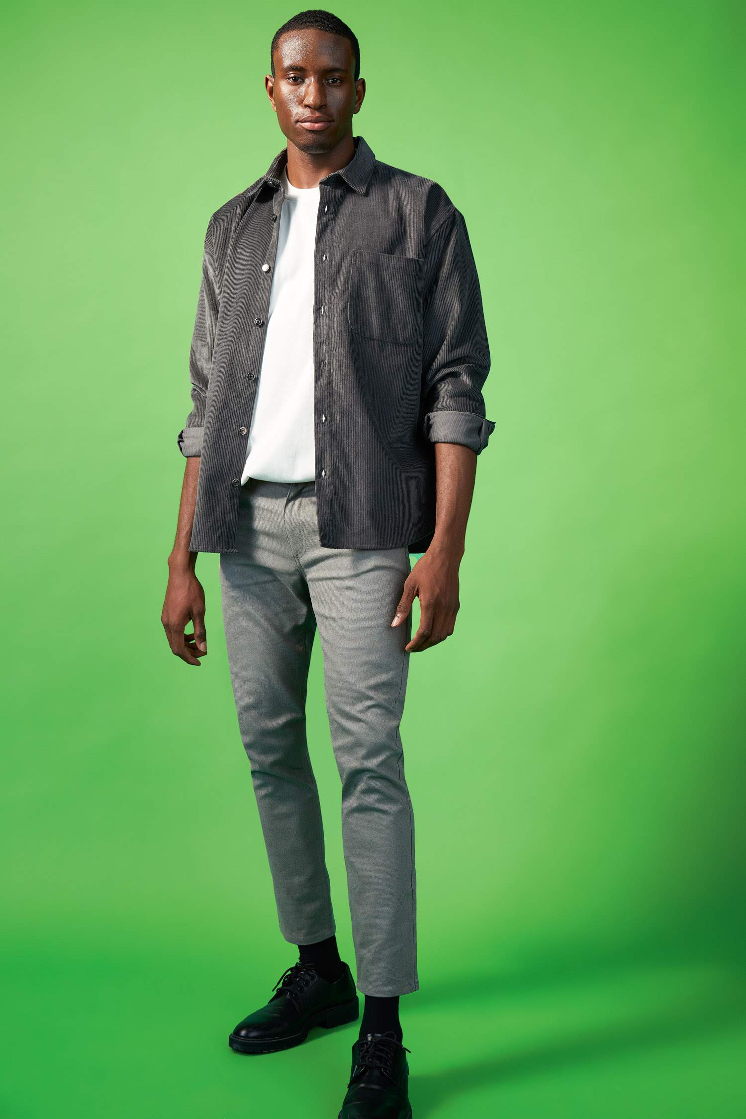 Slim Fit Yün Görünümlü Esnek Pantolon