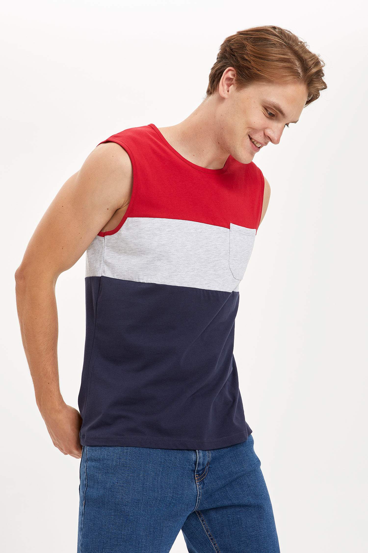 Regular Fit Bisiklet Yaka Kolsuz Atlet