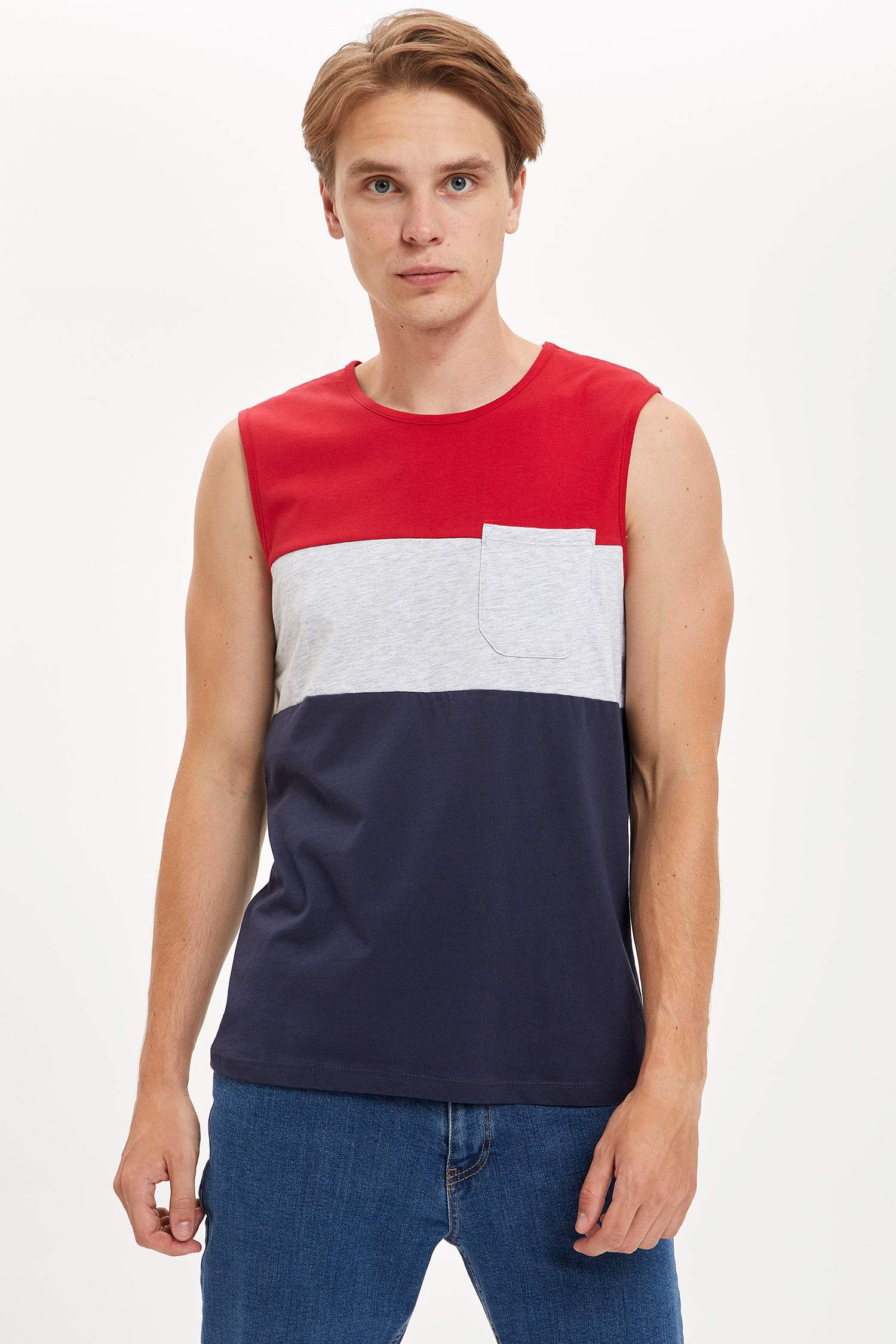 Regular Fit Bisiklet Yaka Kolsuz Atlet