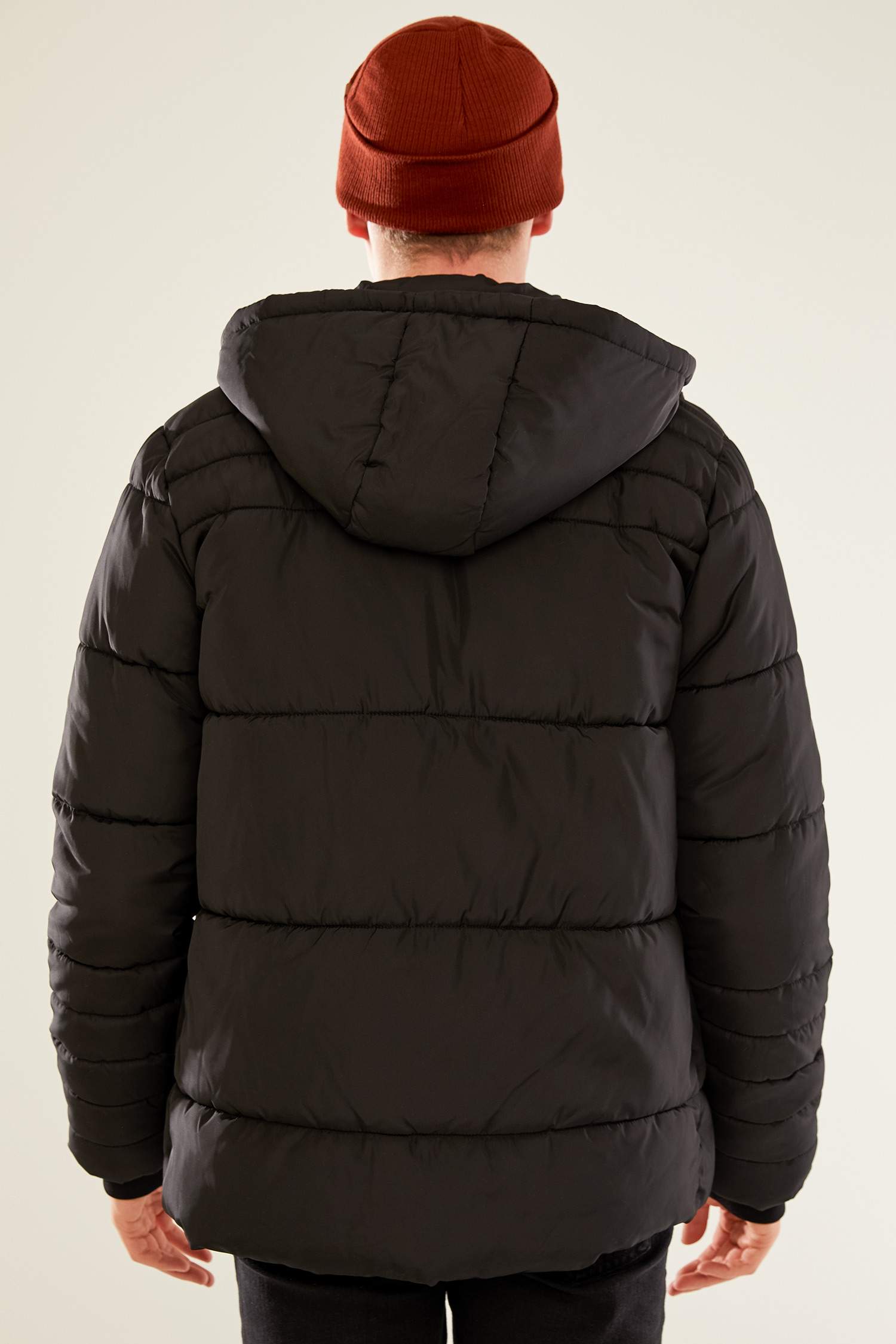 Kapüşonlu Slim Fit Kalın Mont