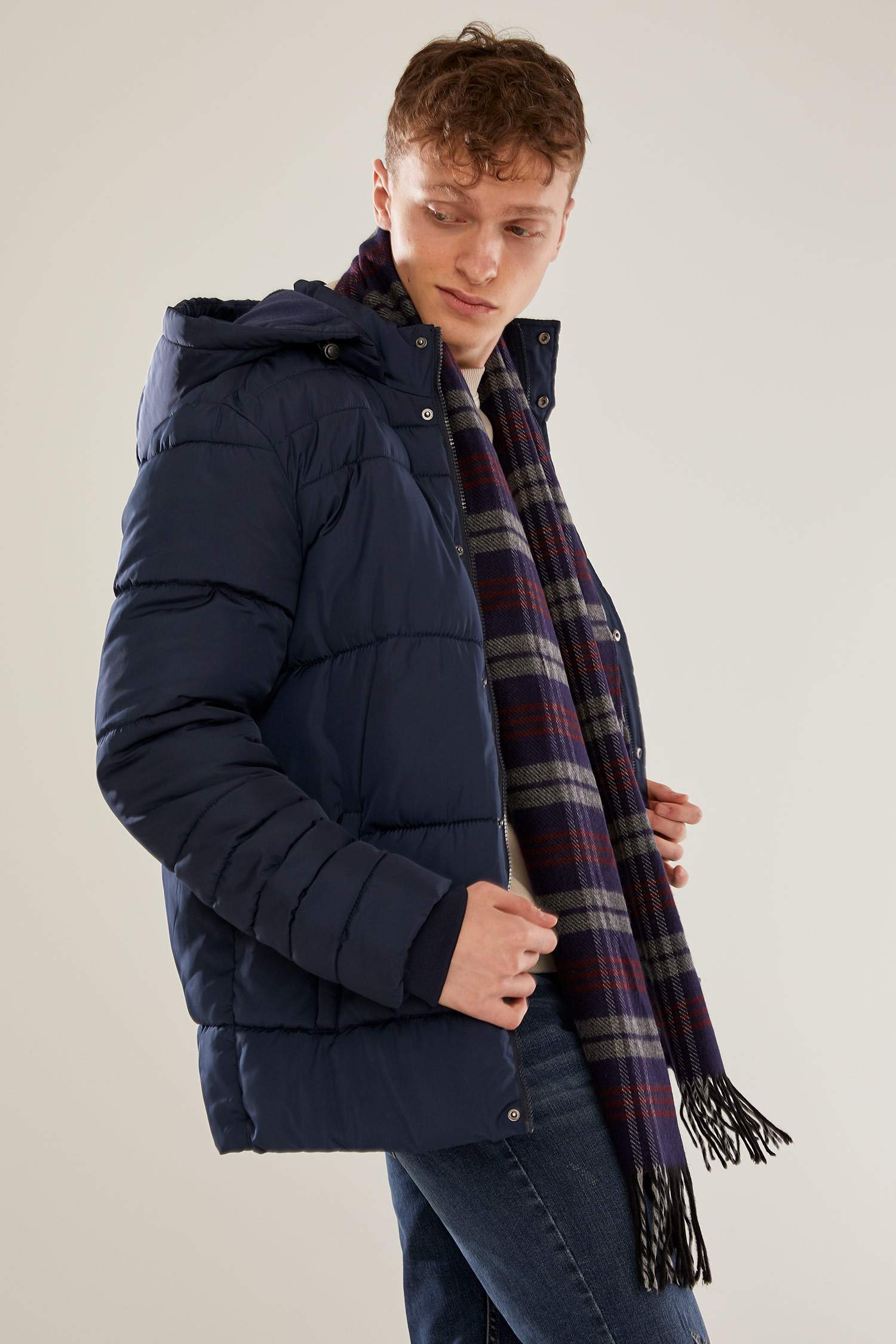 Kapüşonlu Slim Fit Kalın Mont