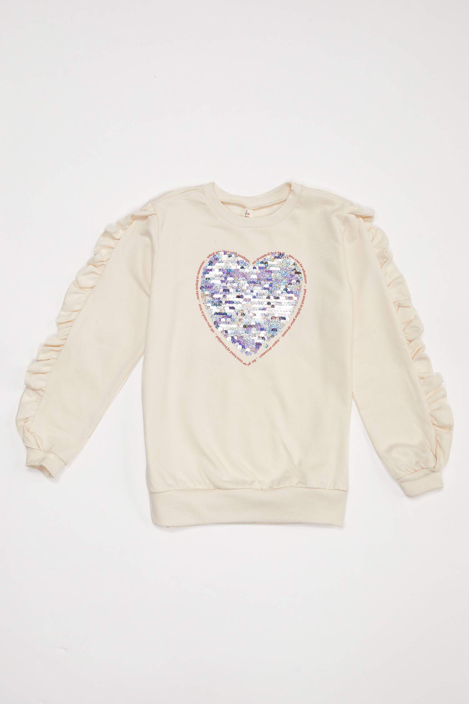 Kız Çocuk Payet İşlememli Sweatshirt
