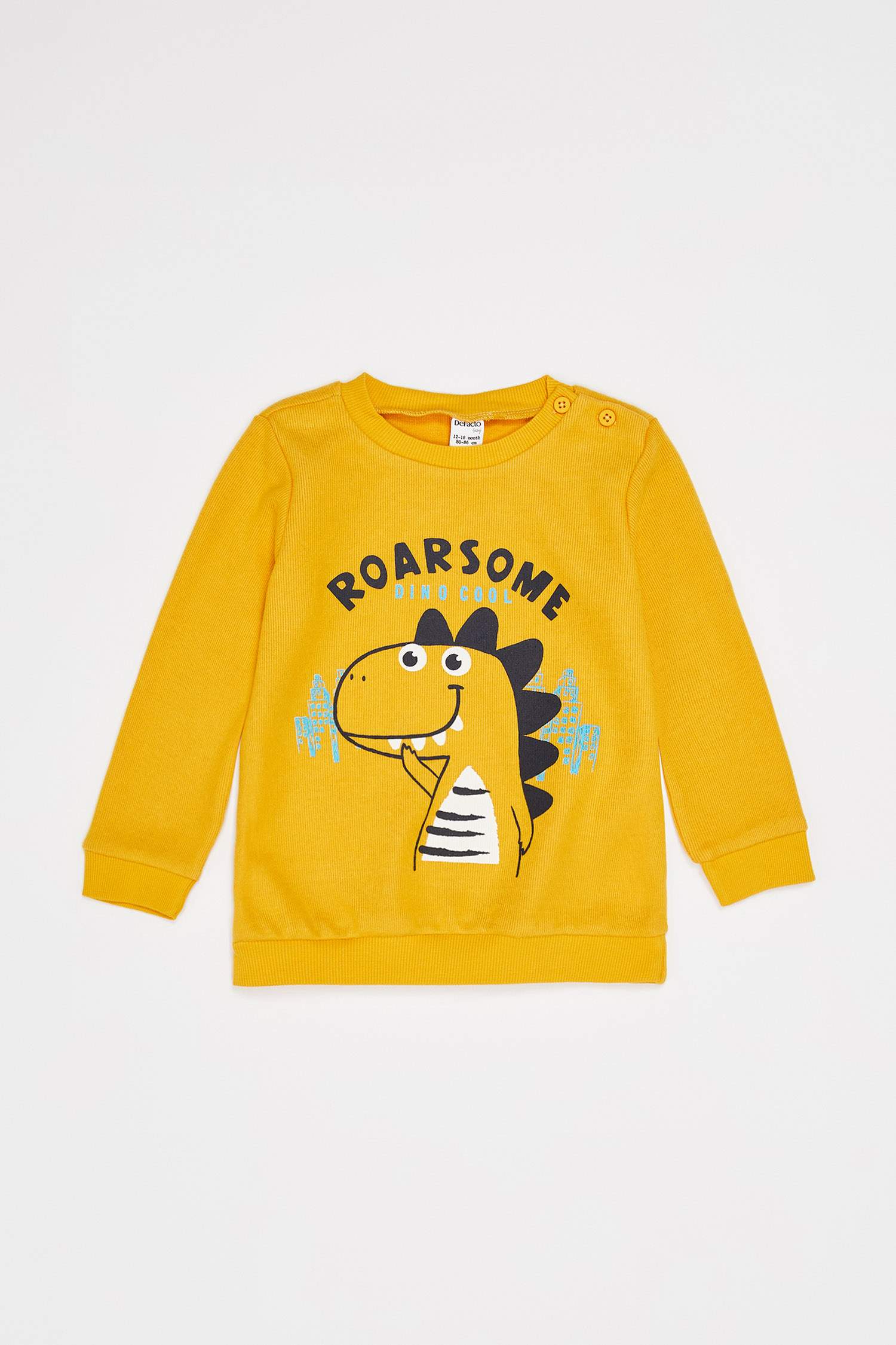 Erkek Bebek Regular Fit Tekli Sweatshirt