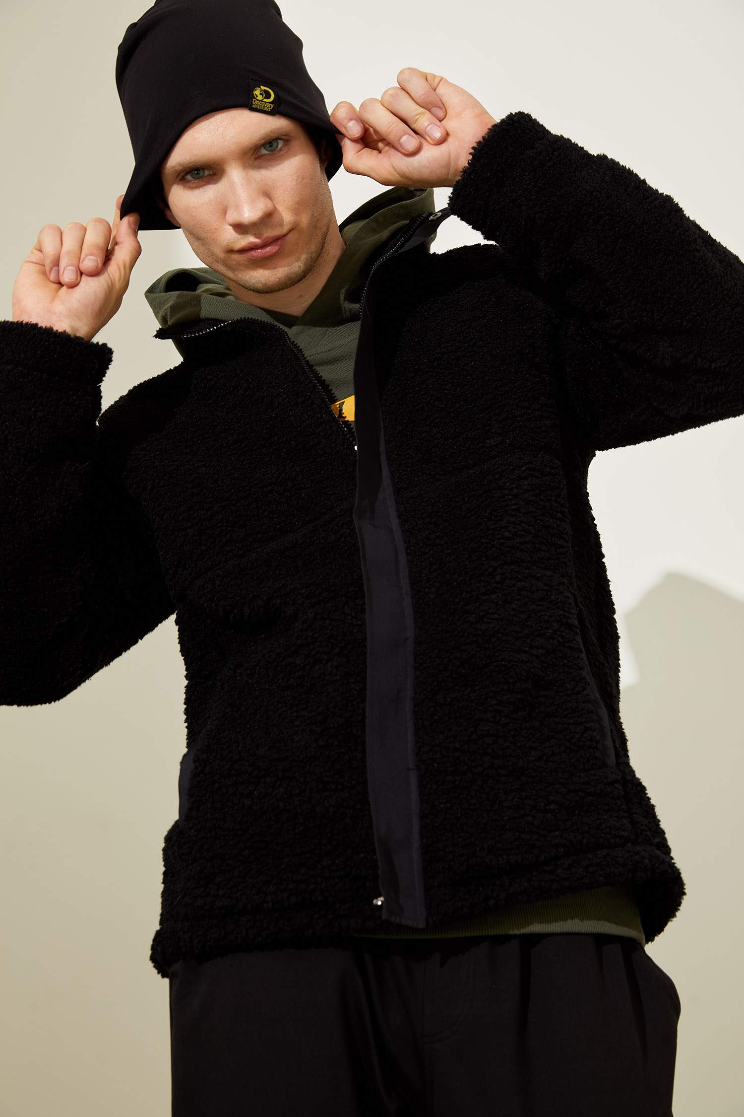 Dik Yaka Regular Fit Polar Hırka