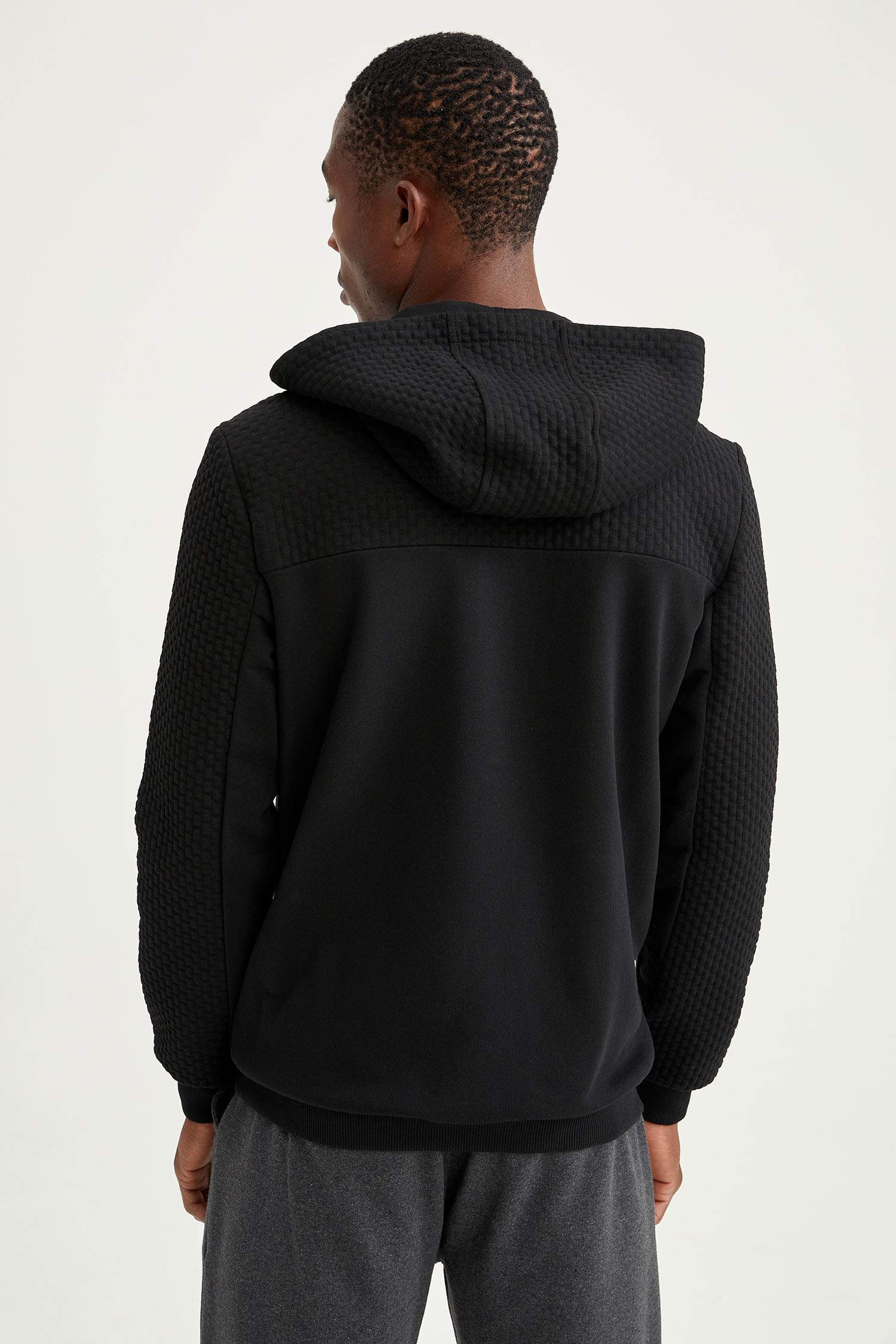 Regular Fit Kapüşonlu Fermuarlı Sweatshirt
